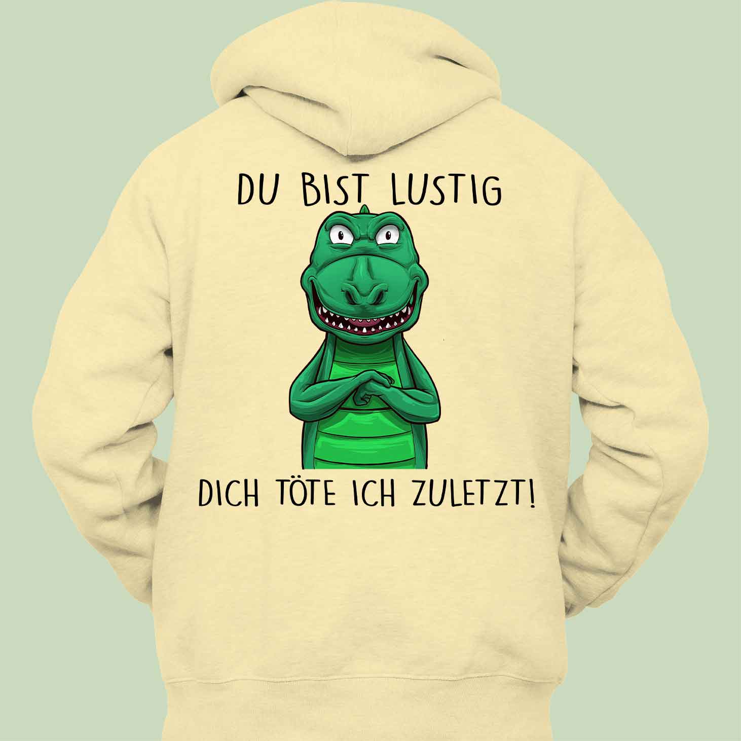 Lustig Dino 2 - Hoodie Unisex Rückendruck