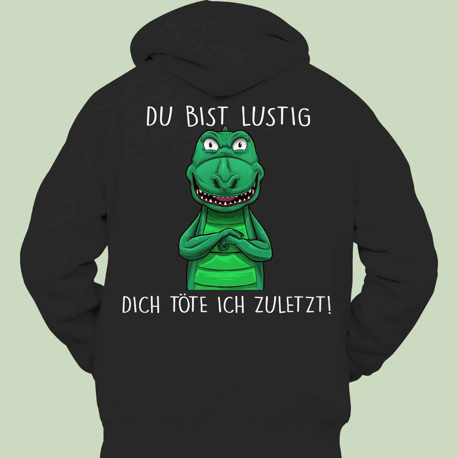 Lustig Dino 2 - Hoodie Unisex Rückendruck