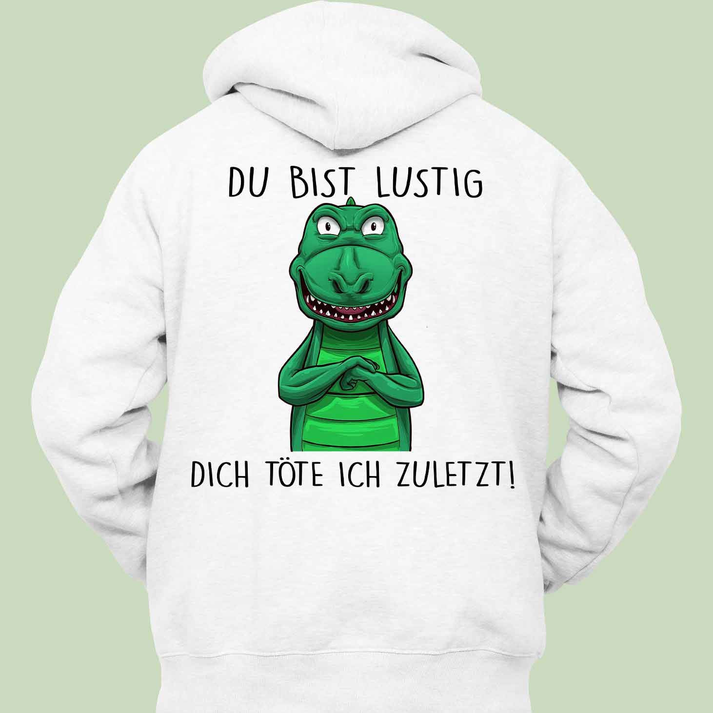 Lustig Dino 2 - Hoodie Unisex Rückendruck