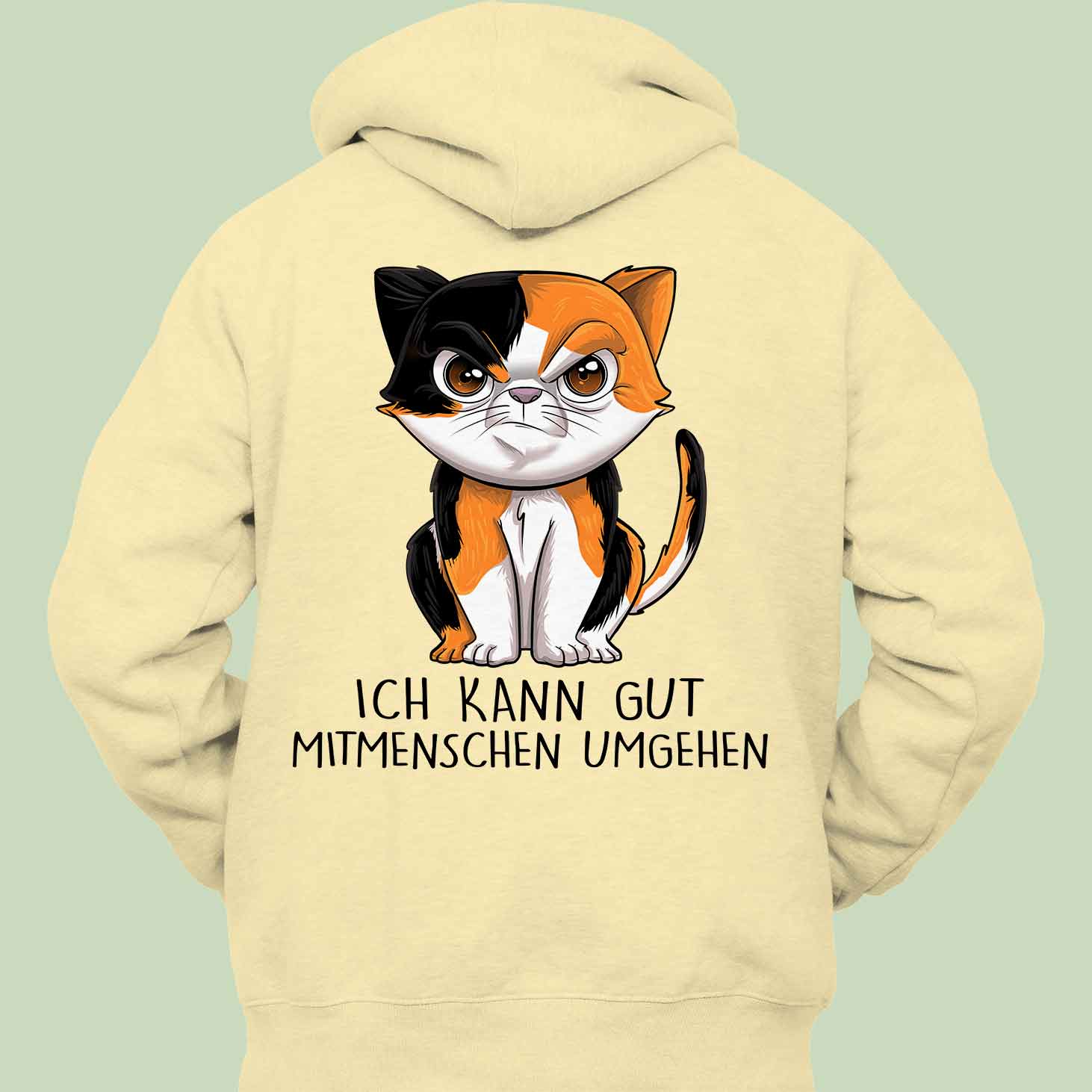 Mitmenschen Kätzchen - Hoodie Unisex Rückendruck