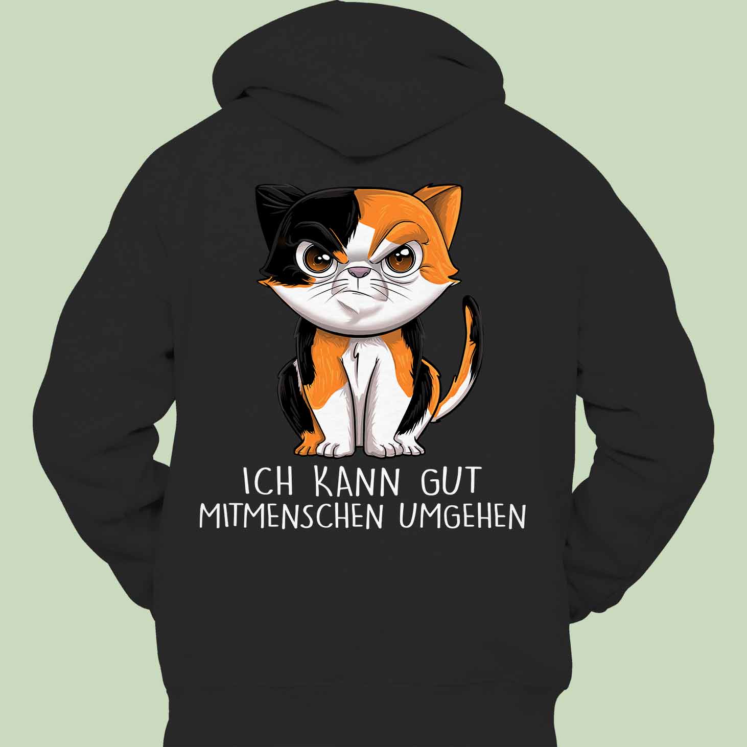 Mitmenschen Kätzchen - Hoodie Unisex Rückendruck