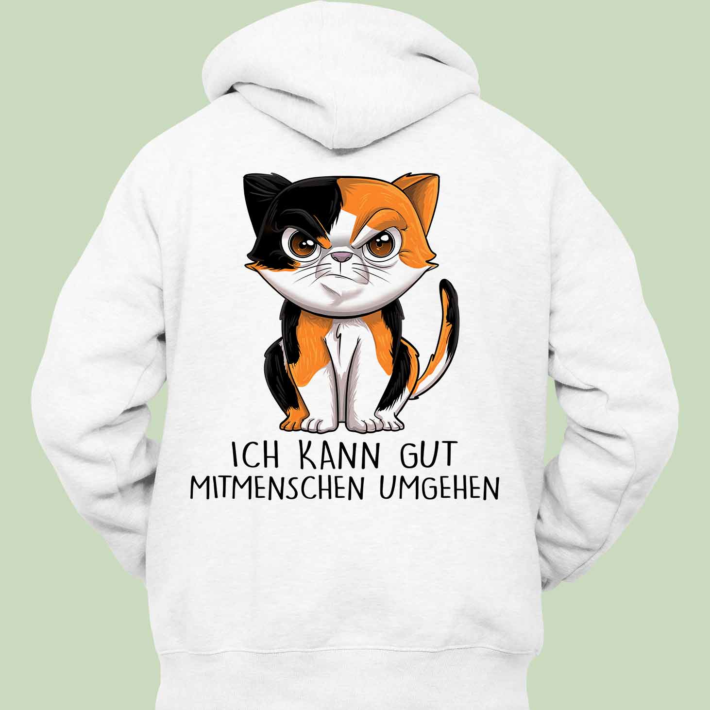 Mitmenschen Kätzchen - Hoodie Unisex Rückendruck