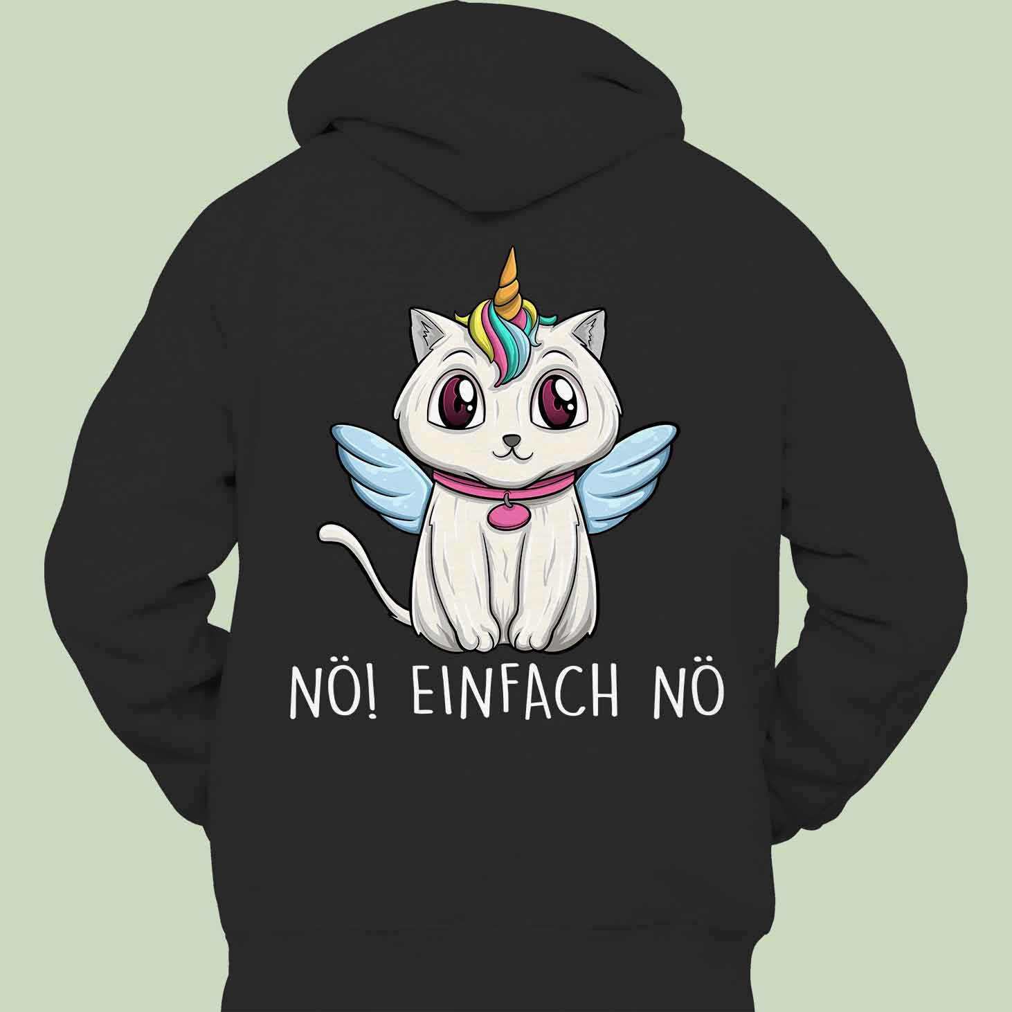 Nö! Caticorn - Hoodie Unisex Rückendruck