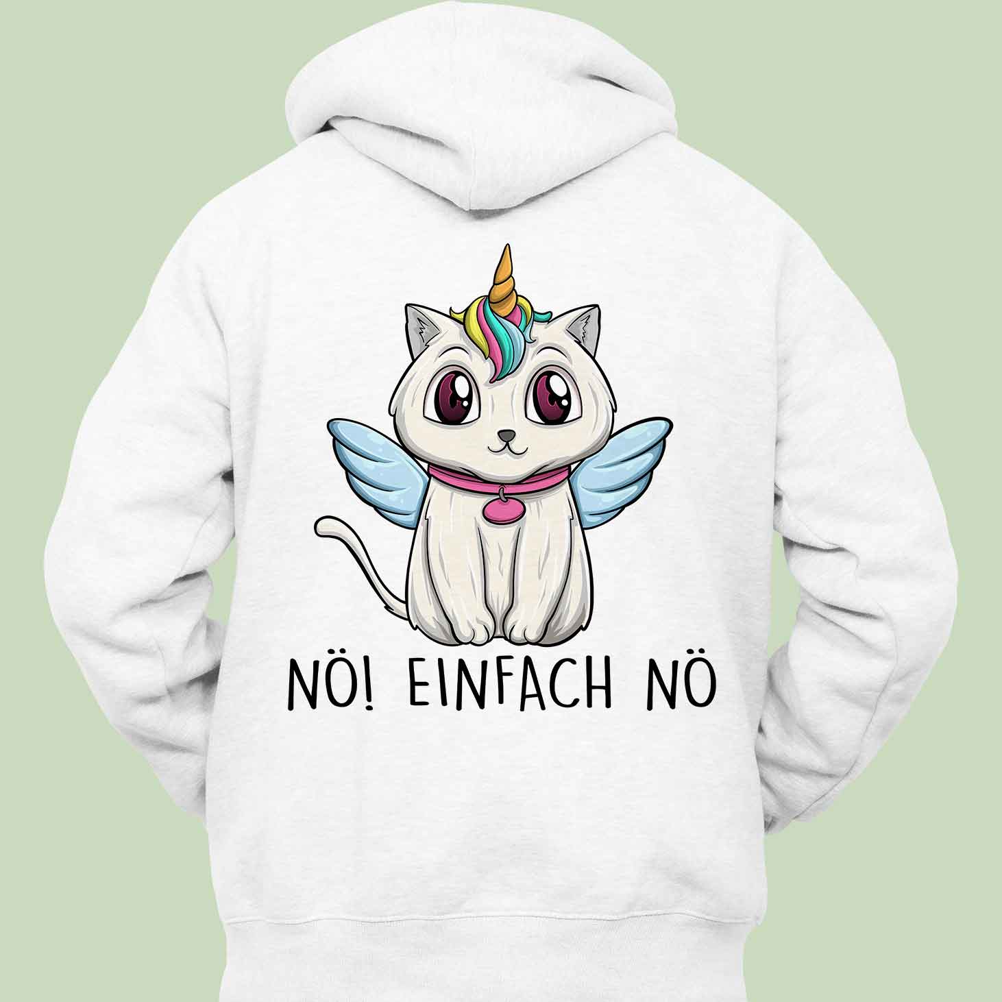 Nö! Caticorn - Hoodie Unisex Rückendruck