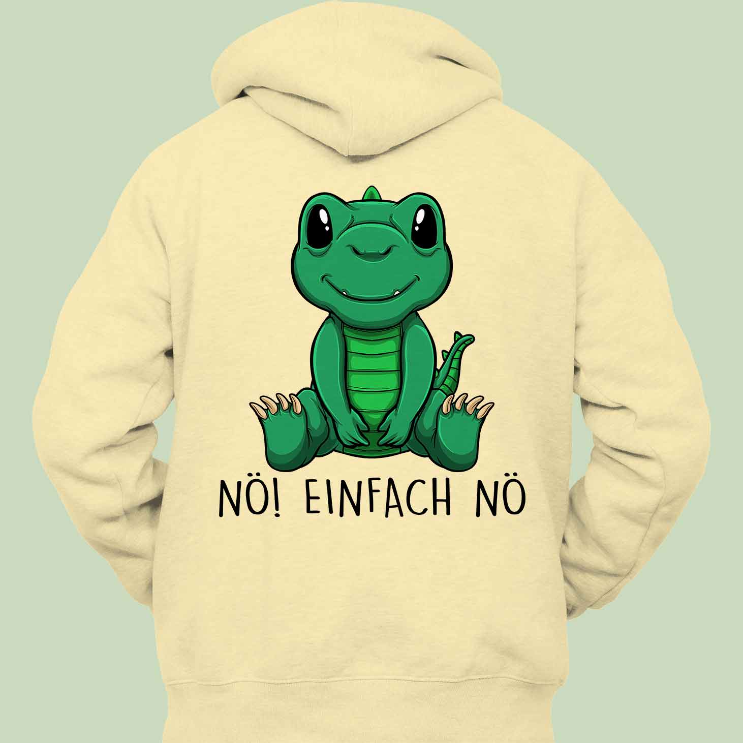 Nö! Dinosaurier - Hoodie Unisex Rückendruck