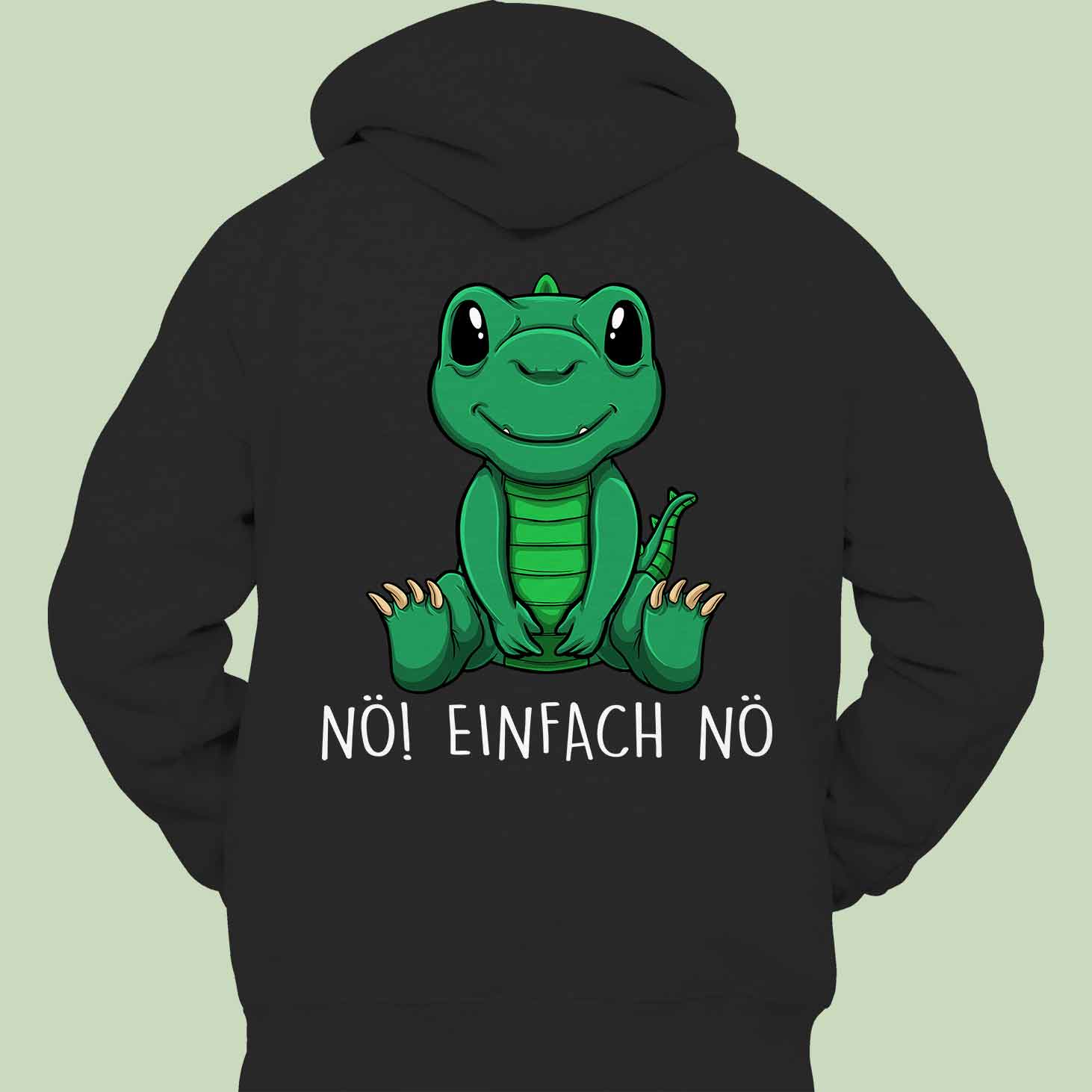 Nö! Dinosaurier - Hoodie Unisex Rückendruck