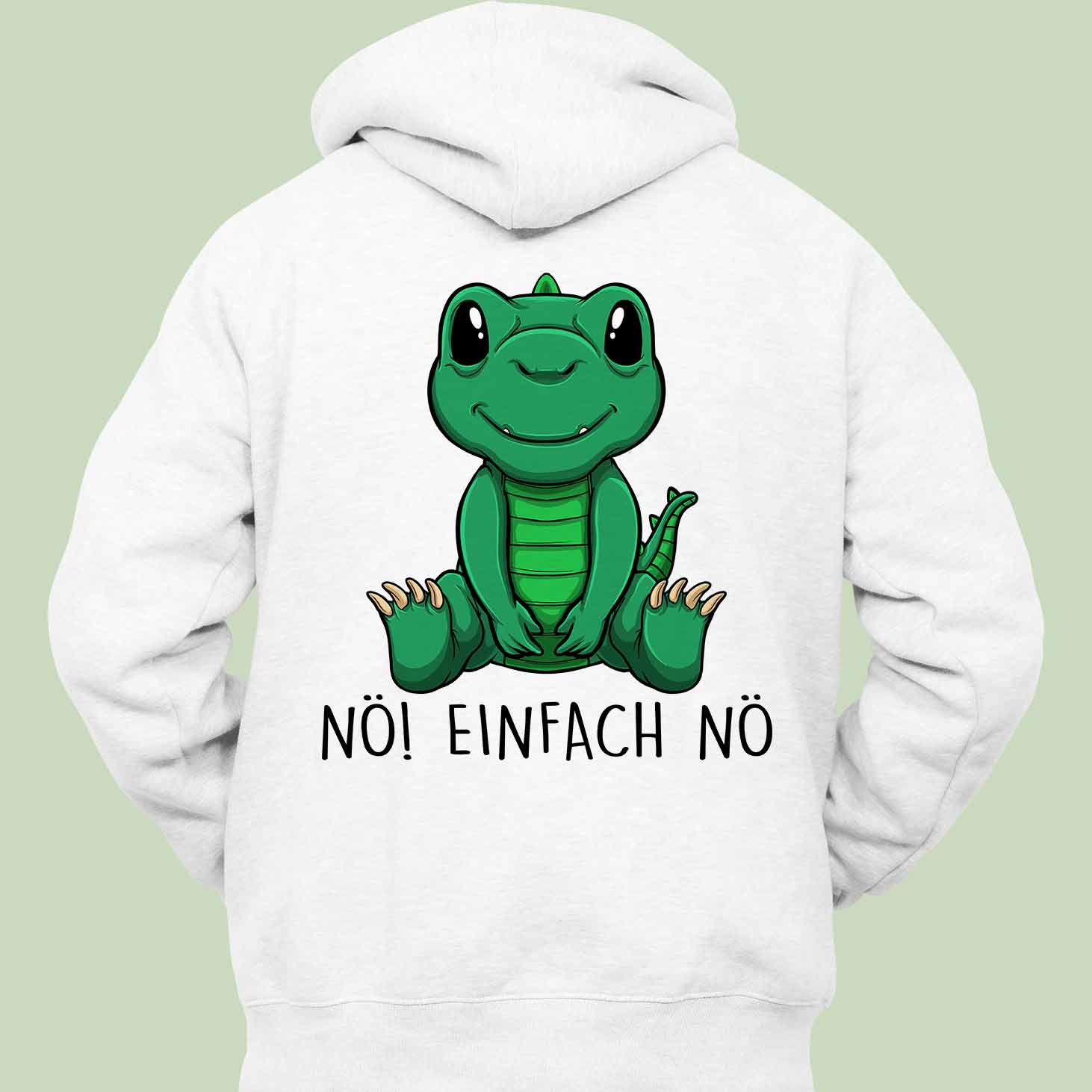 Nö! Dinosaurier - Hoodie Unisex Rückendruck