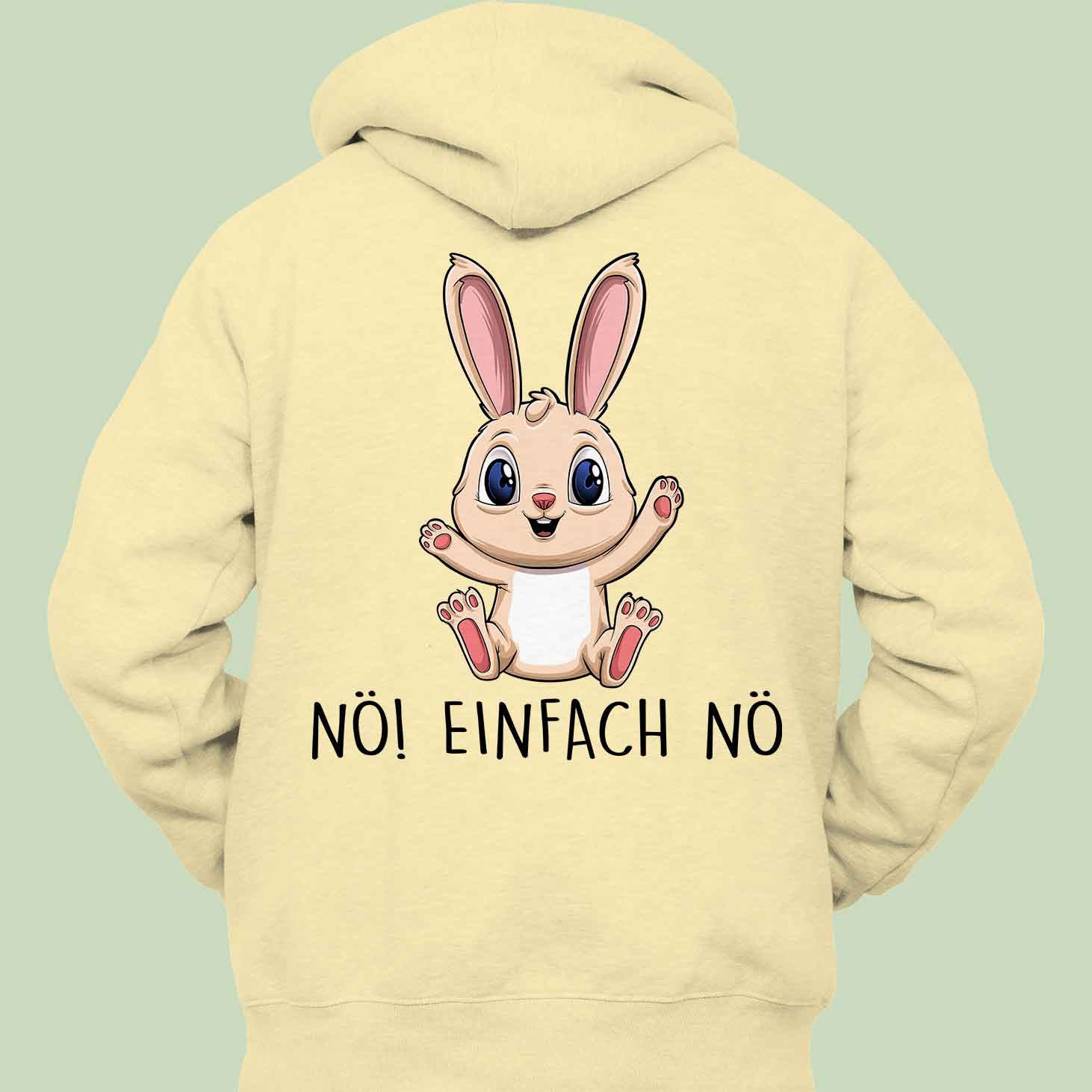 Nö Hase - Hoodie Unisex Rückendruck