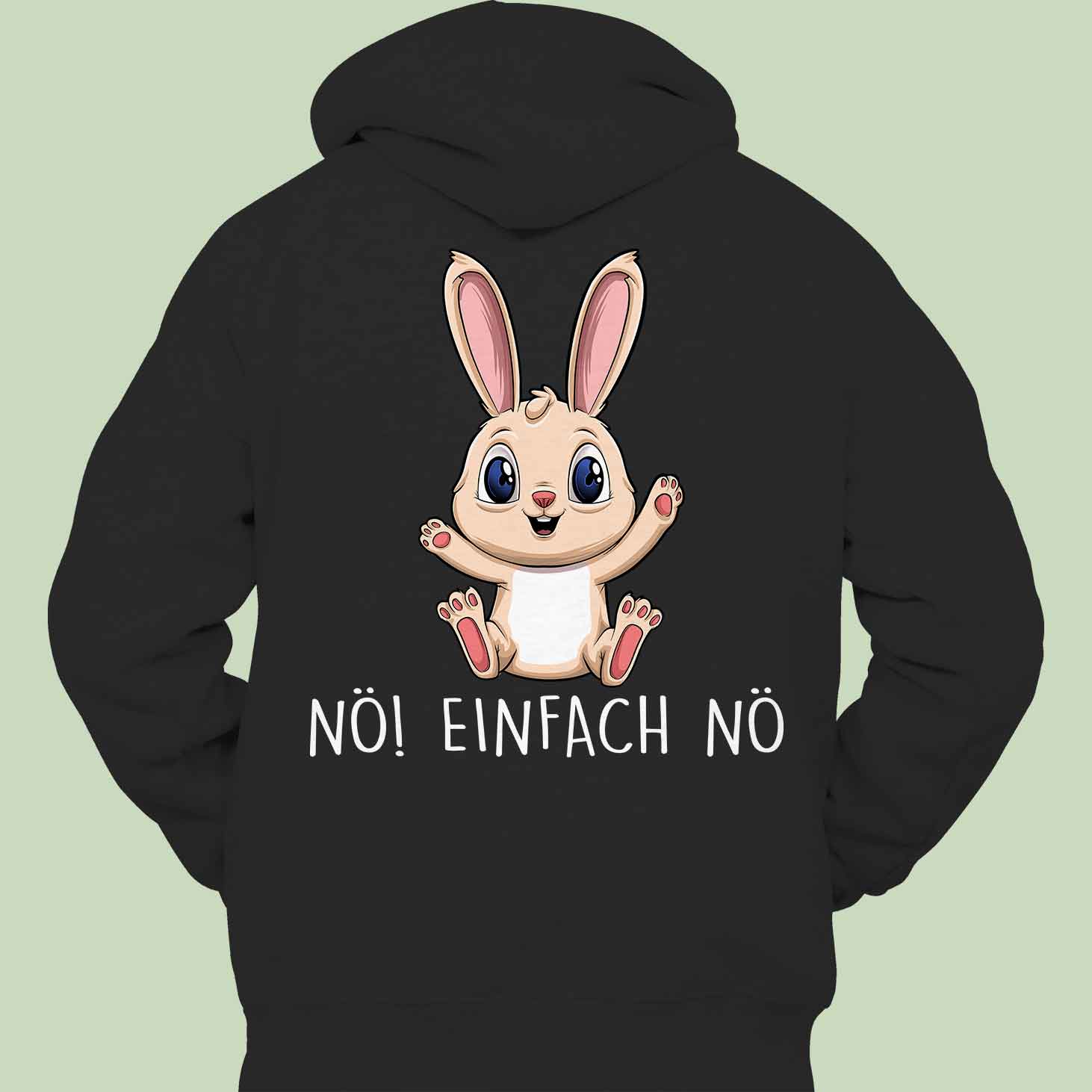 Nö Hase - Hoodie Unisex Rückendruck