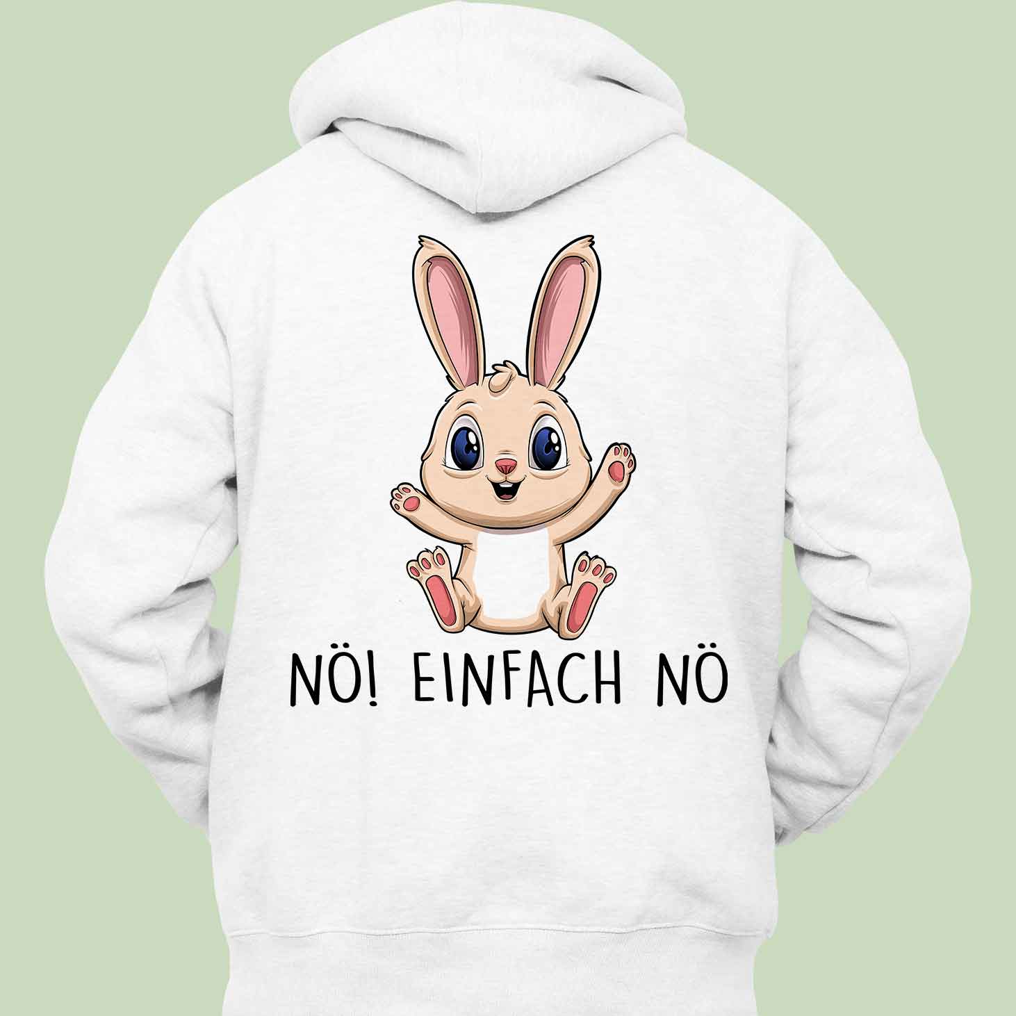 Nö Hase - Hoodie Unisex Rückendruck