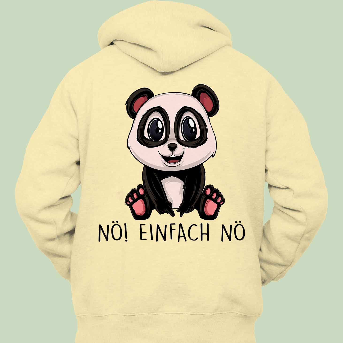 Nö! Panda - Hoodie Unisex Rückendruck