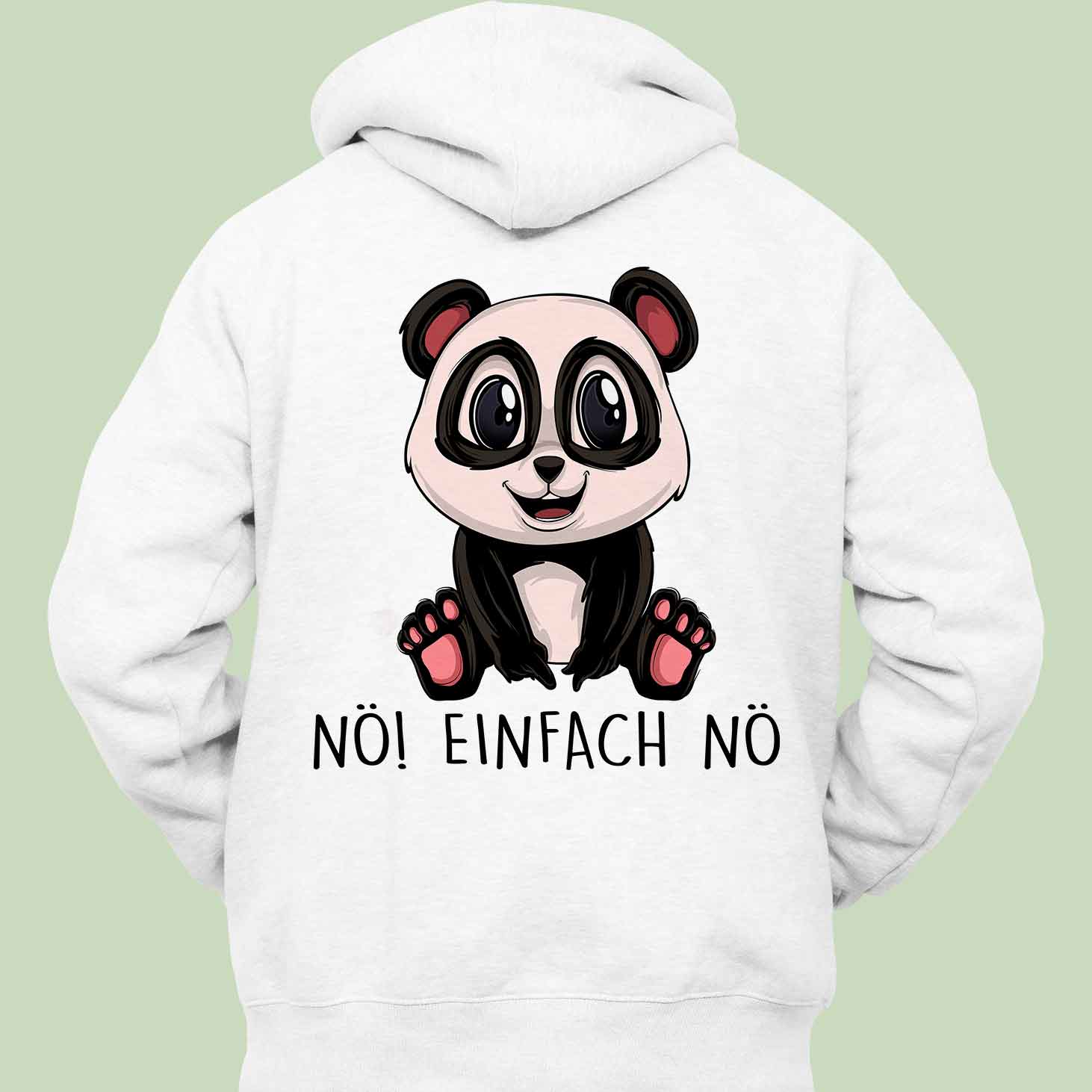 Nö! Panda - Hoodie Unisex Rückendruck