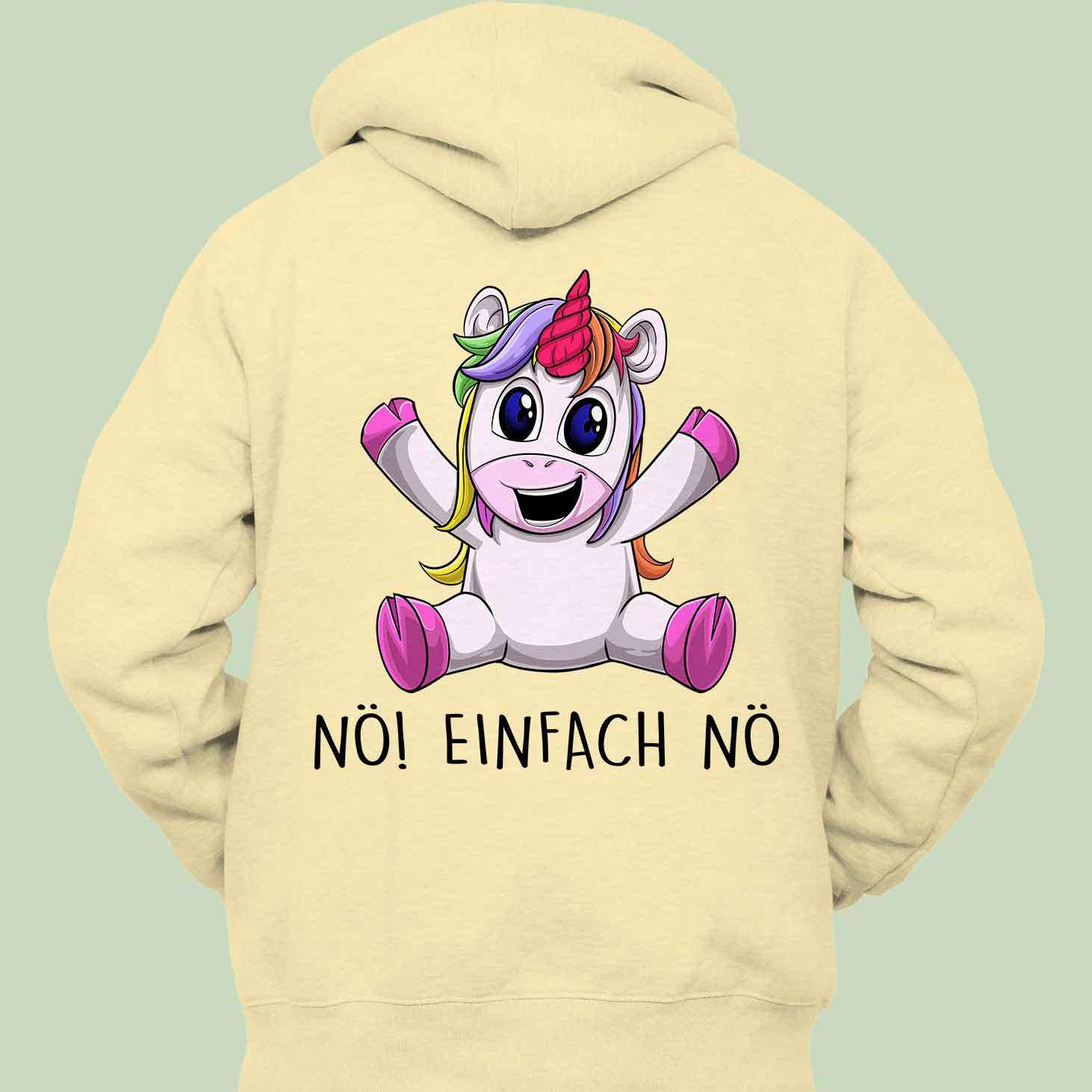 Nö! Unicorn - Hoodie Unisex Rückendruck
