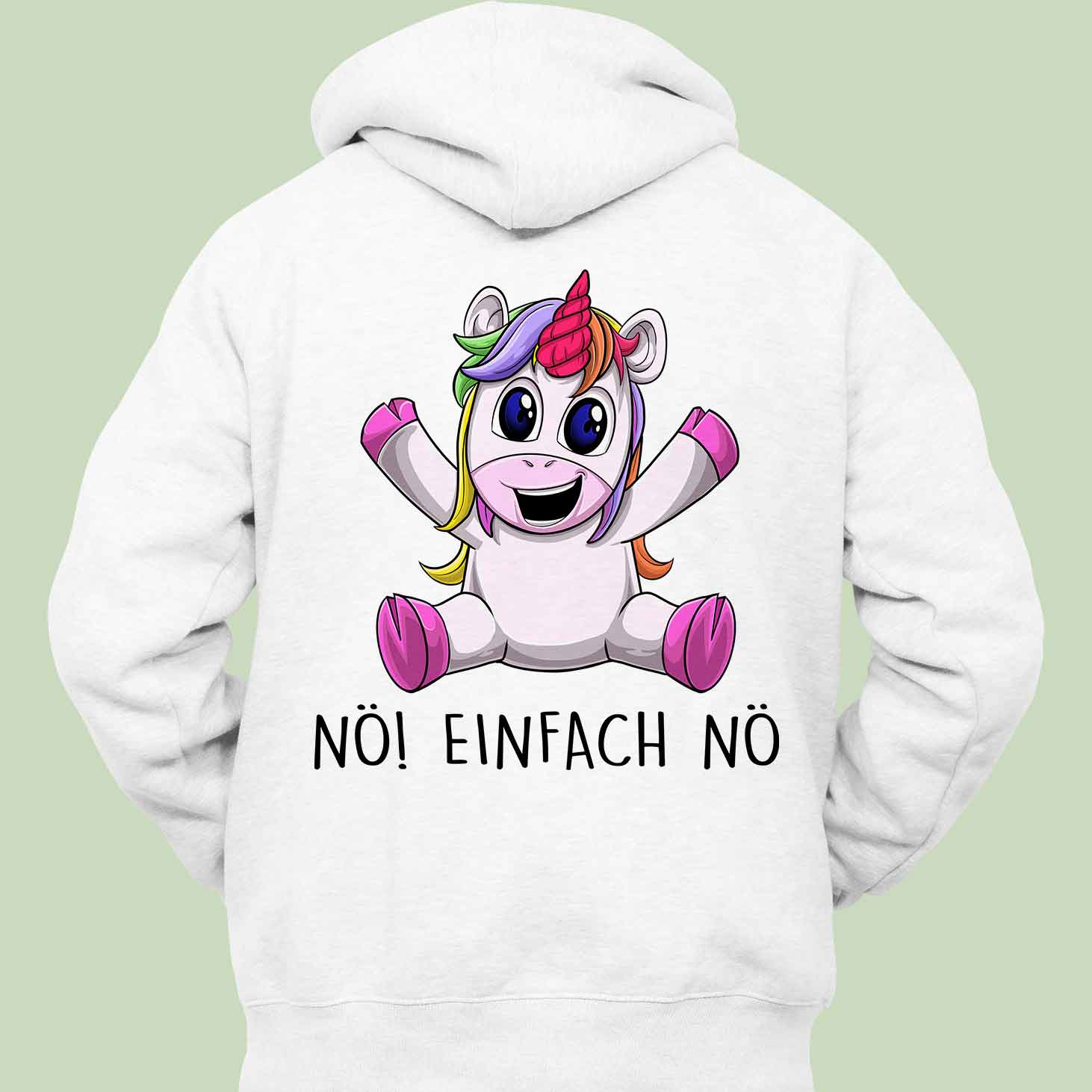 Nö! Unicorn  - Hoodie Unisex Rückendruck