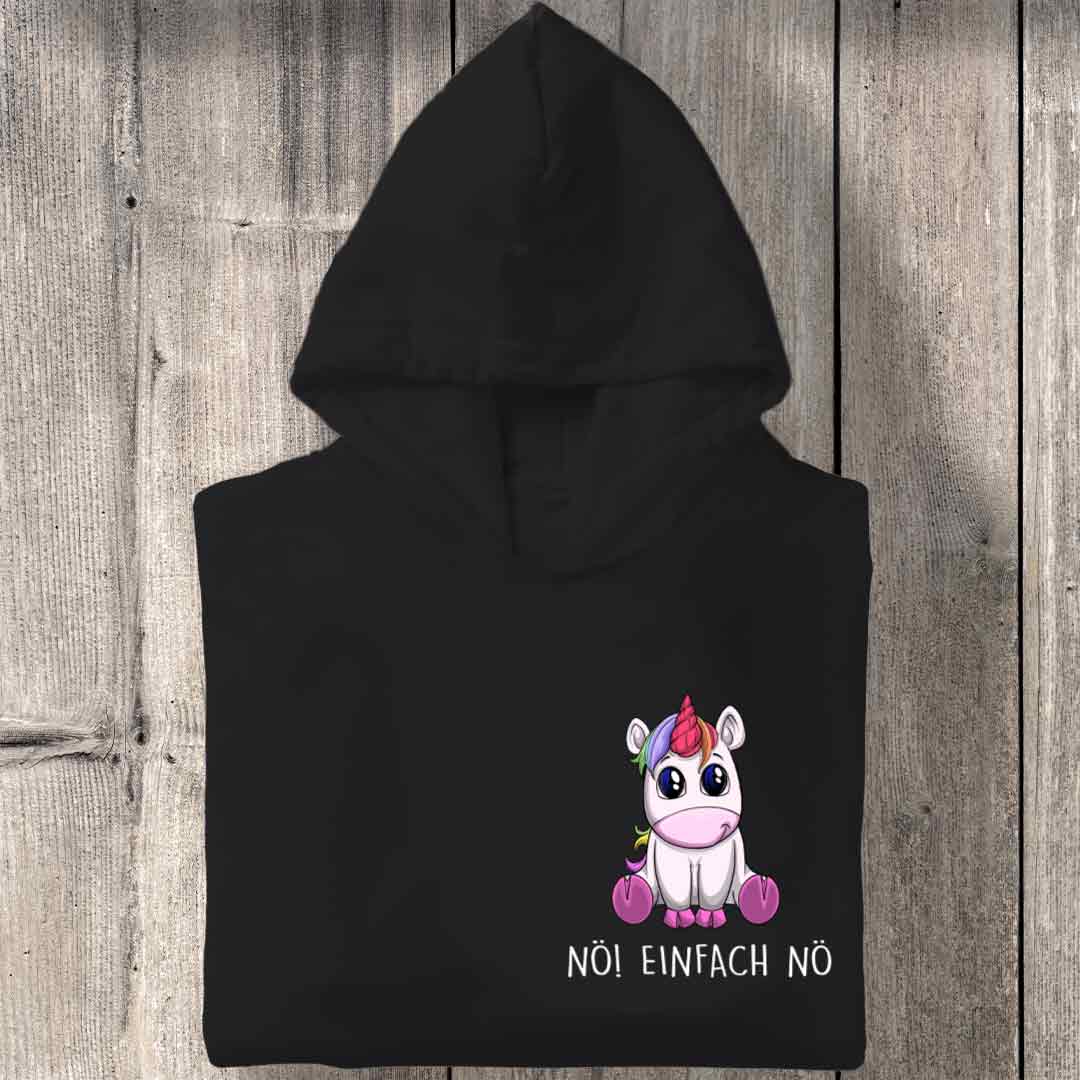 Nö! Einhorn Brust - Hoodie Unisex