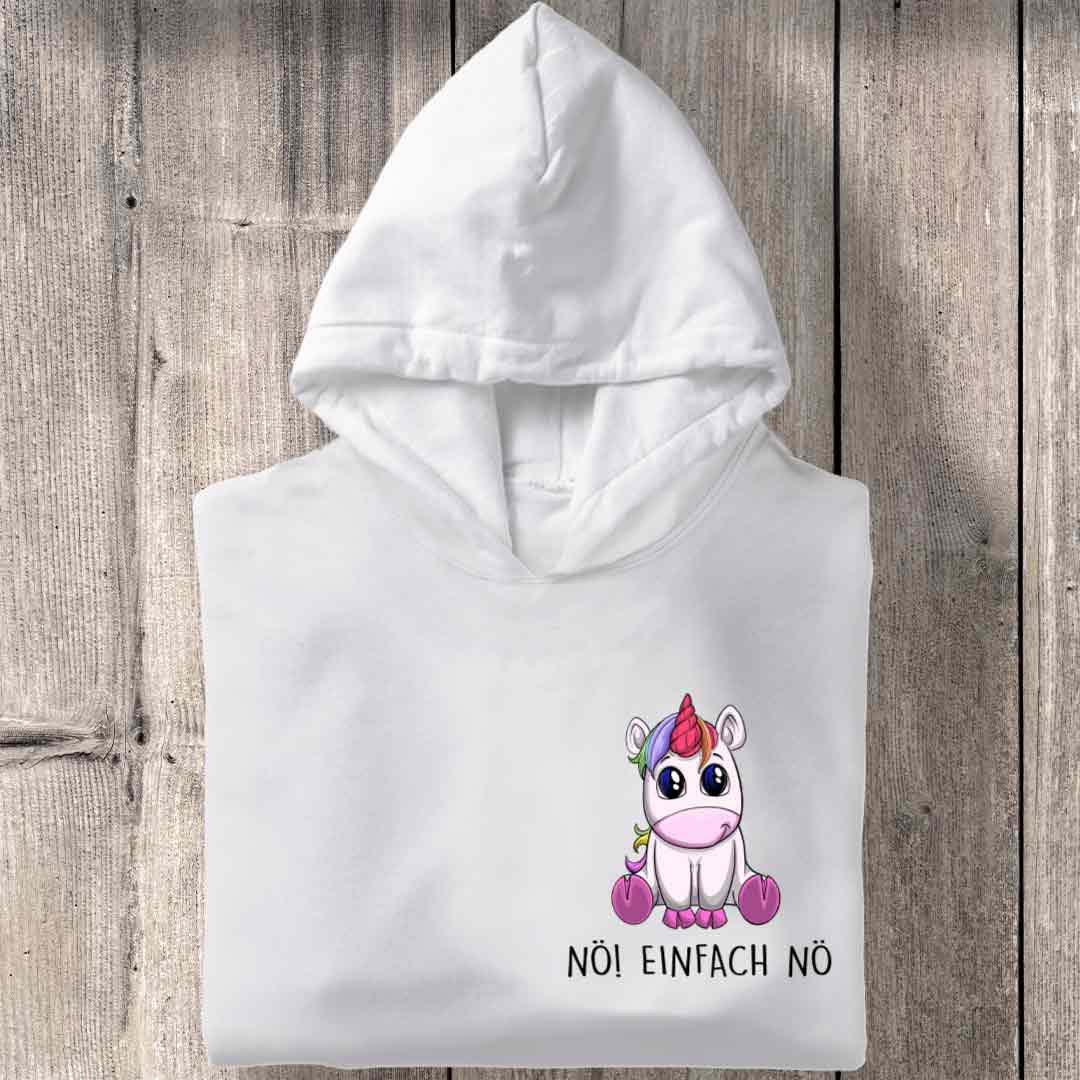 Nö! Einhorn Brust - Hoodie Unisex