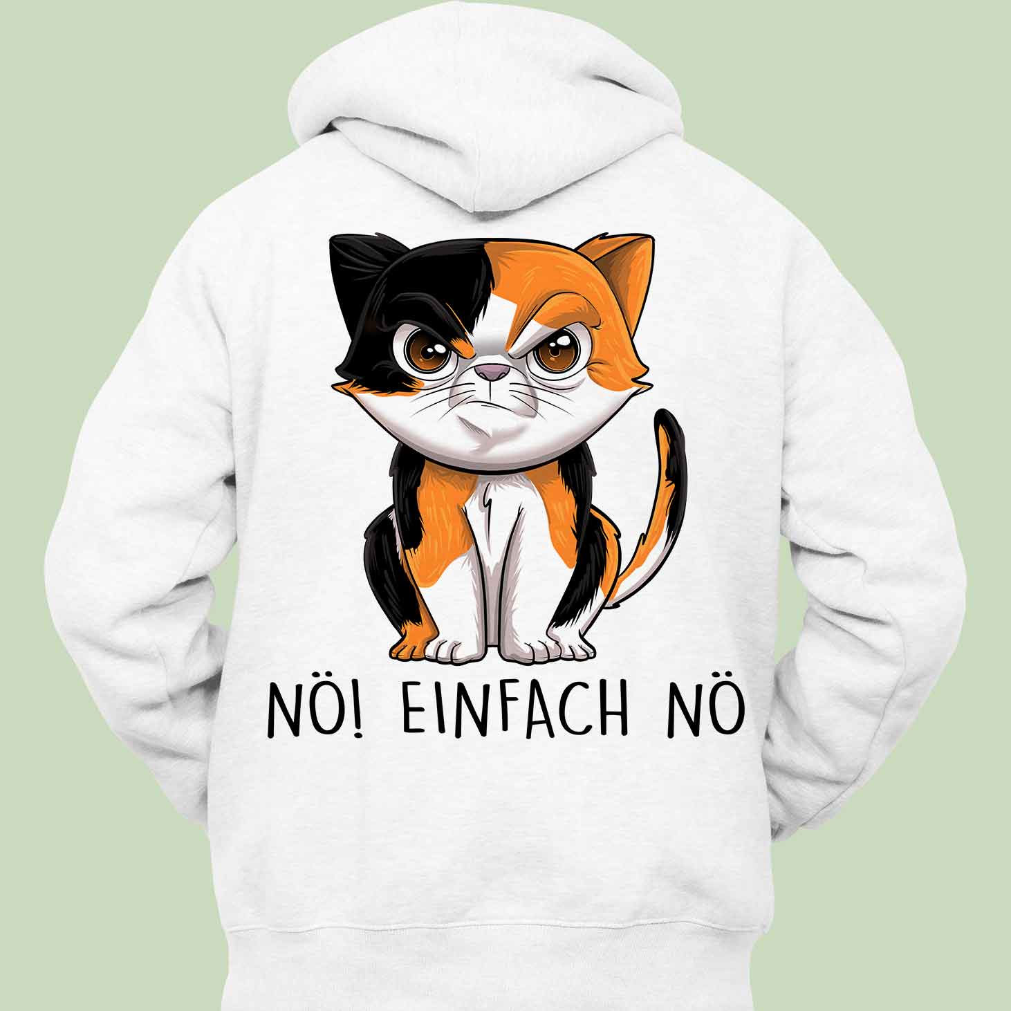 Nö! Katze - Hoodie Unisex Rückendruck