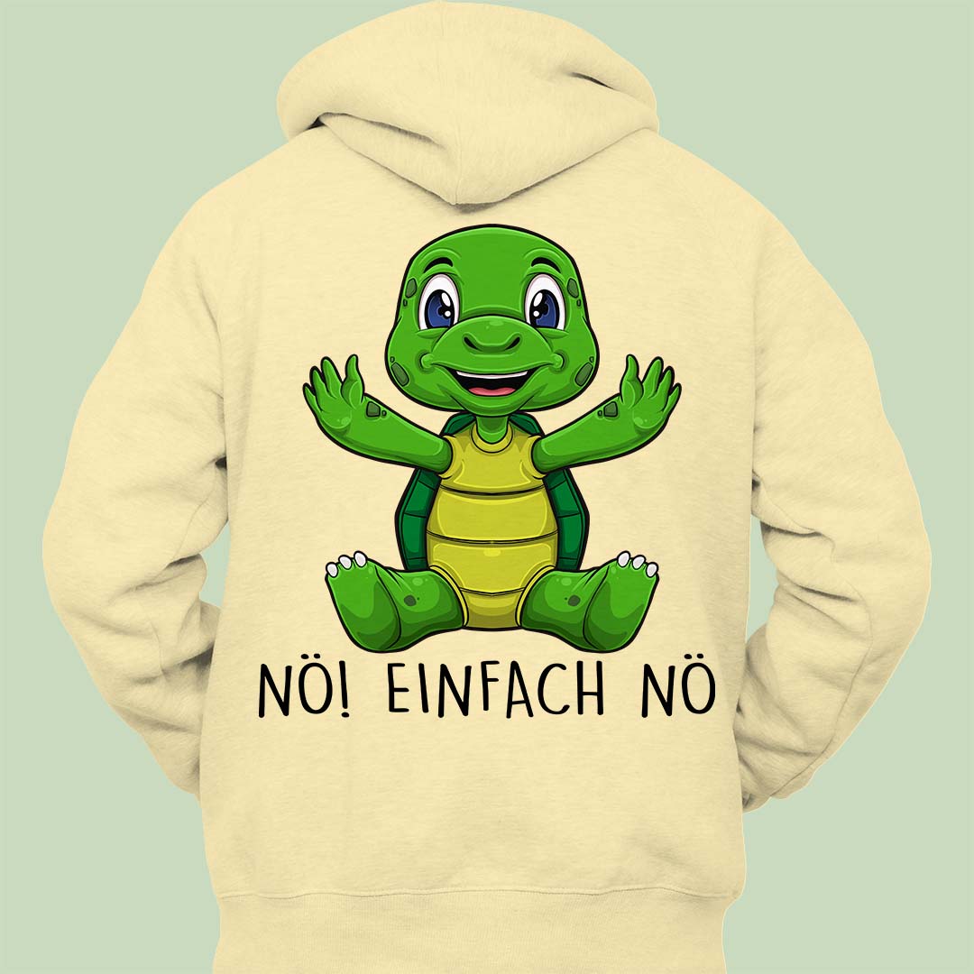 Nö! Schildkröte - Hoodie Unisex Rückendruck