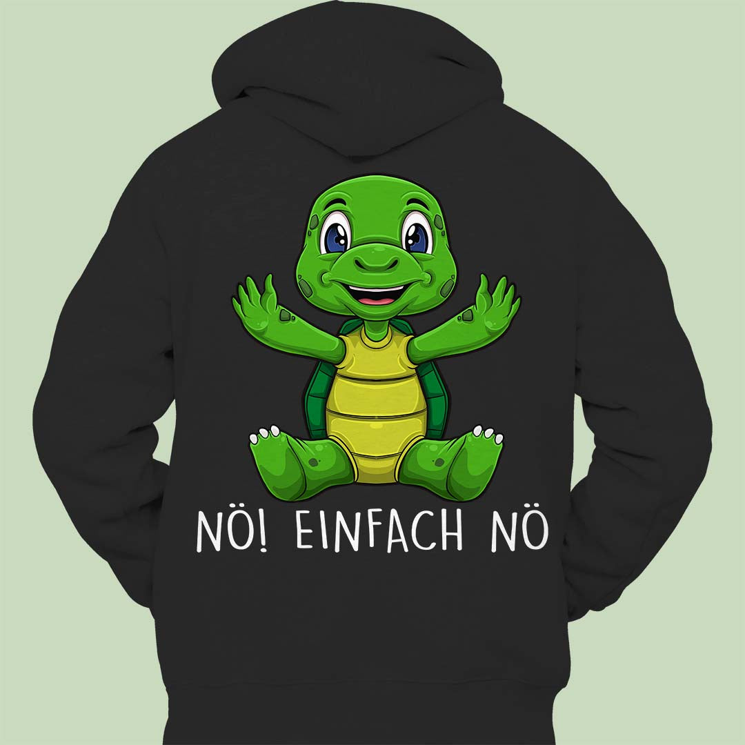 Nö! Schildkröte - Hoodie Unisex Rückendruck