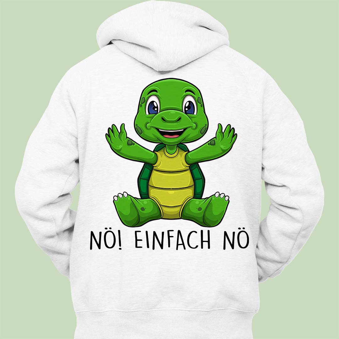 Nö! Schildkröte - Hoodie Unisex Rückendruck