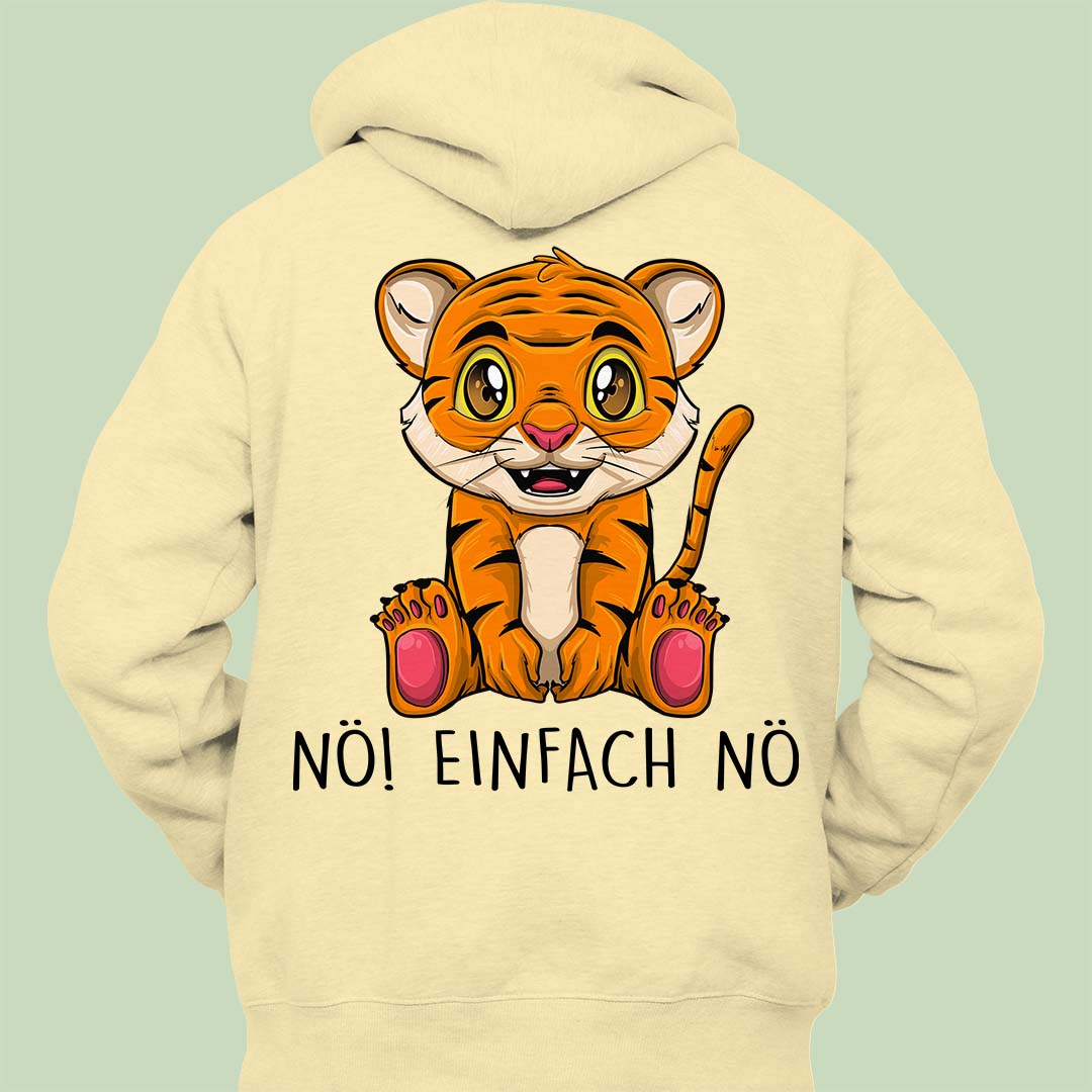 Nö! Tiger - Hoodie Unisex Rückendruck
