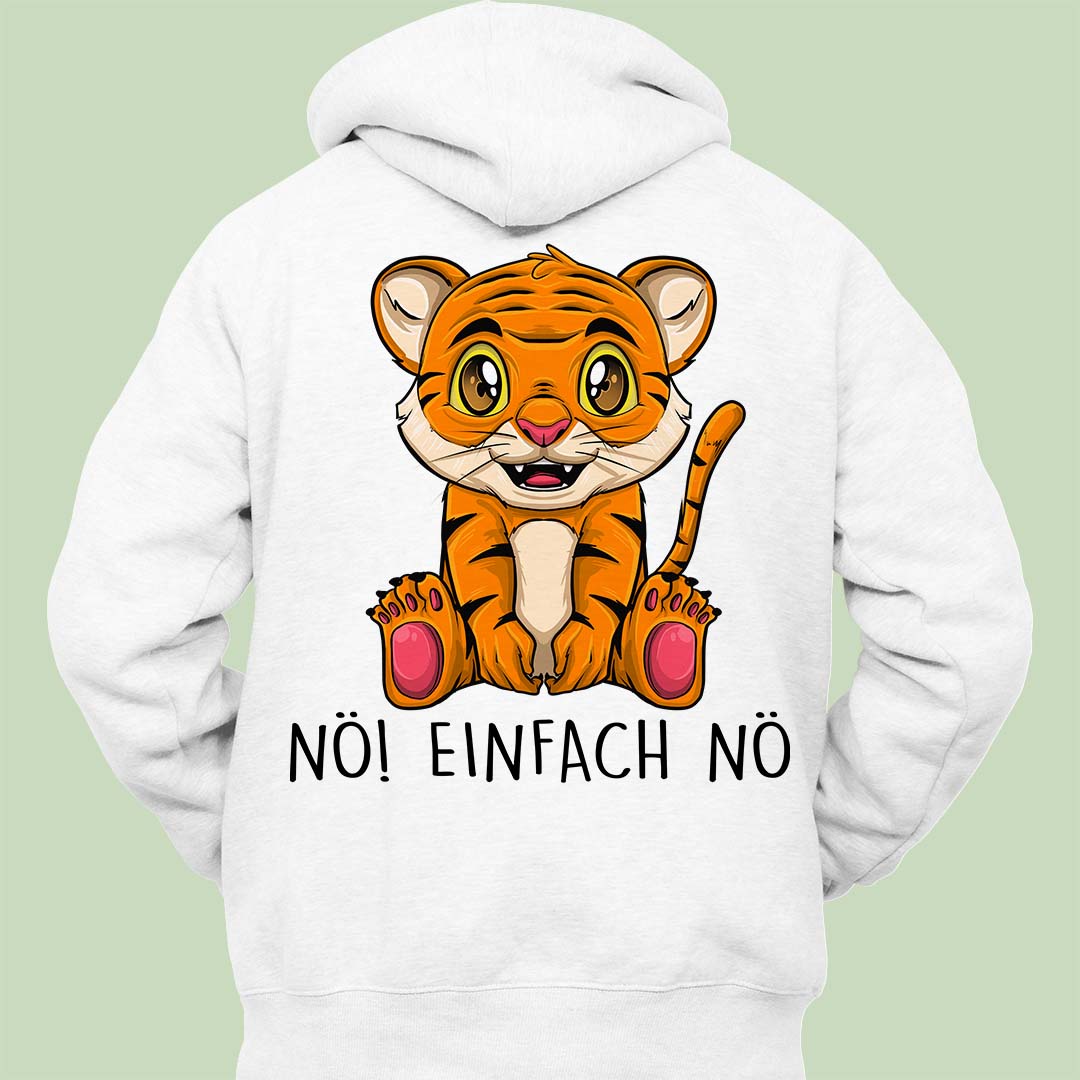 Nö! Tiger - Hoodie Unisex Rückendruck