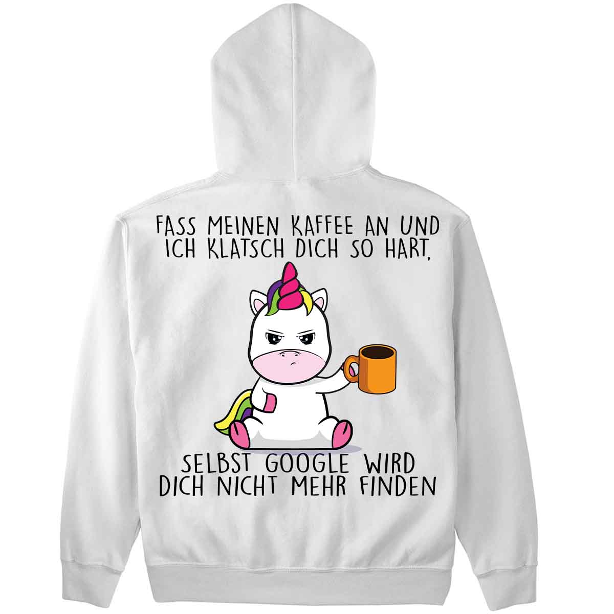 Google Cute Einhorn - Hoodie Oversize Rückendruck