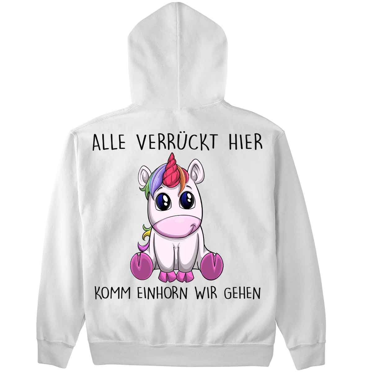Komm Einhorn - Hoodie Oversize Rückendruck