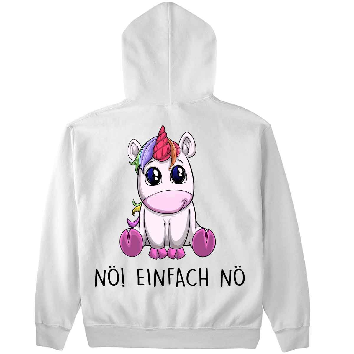 Nö! Einhorn - Hoodie Oversize Rückendruck