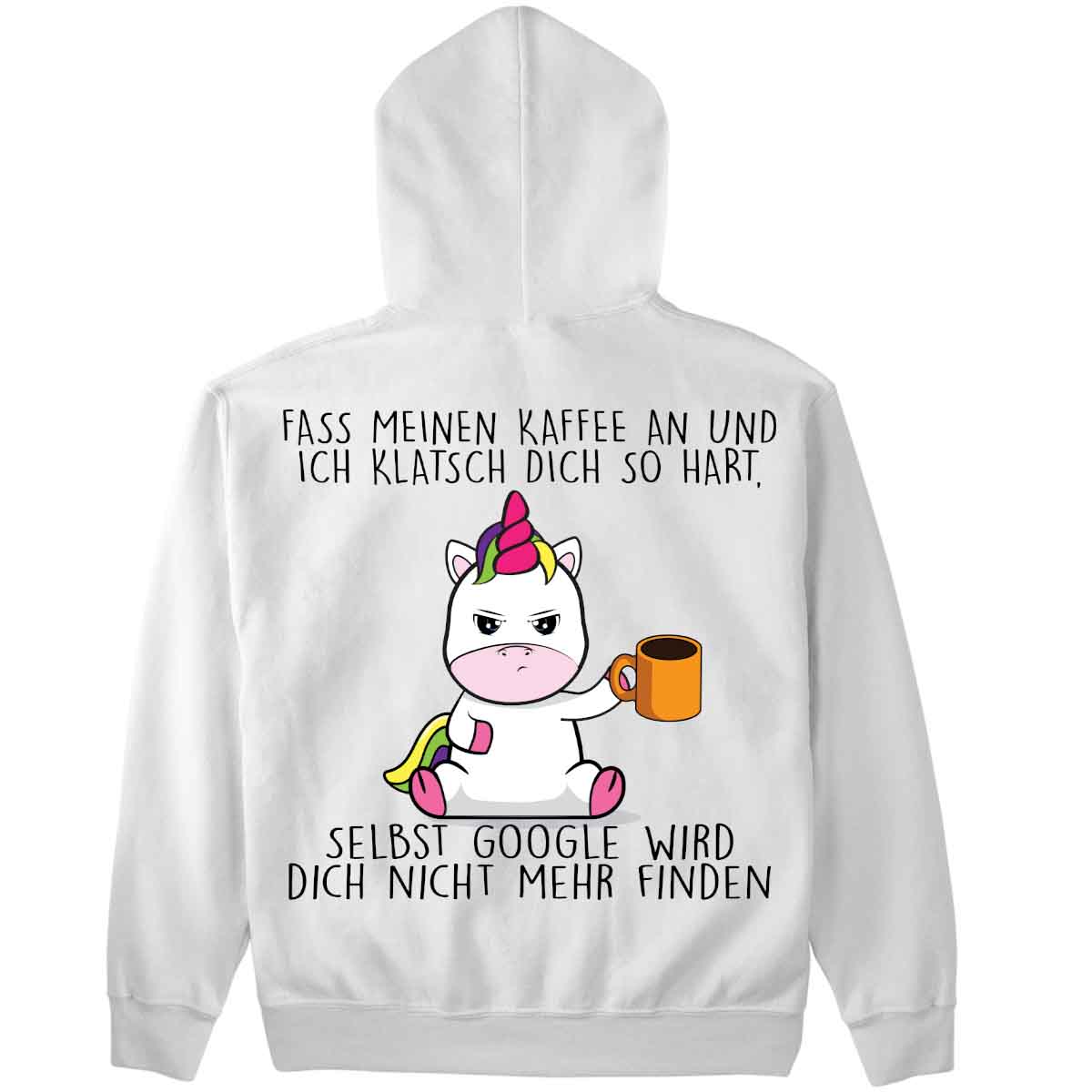 Google Cute Einhorn - Hoodie Unisex Rückendruck