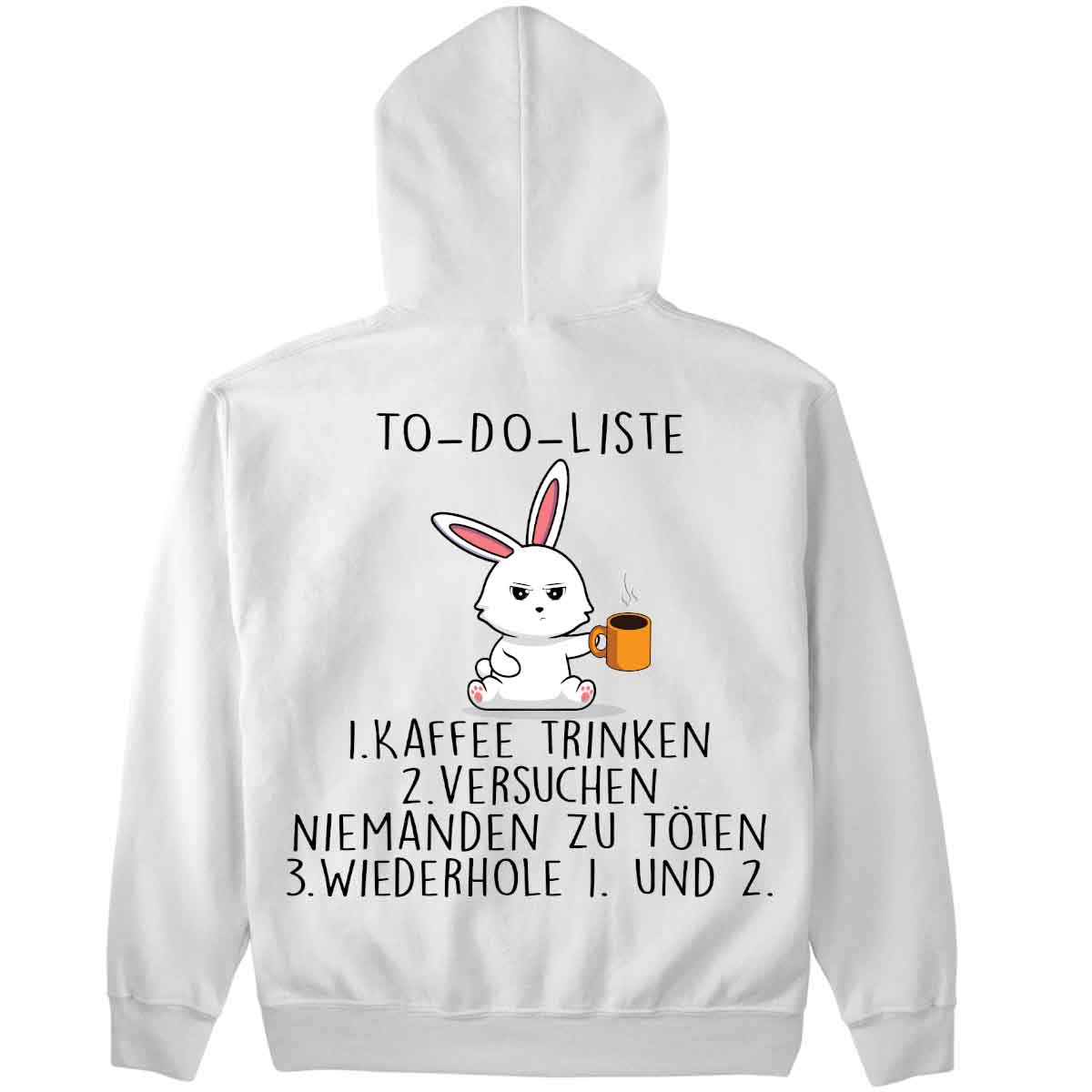 To-Do Bunny - Premium Hoodie Unisex Rückendruck