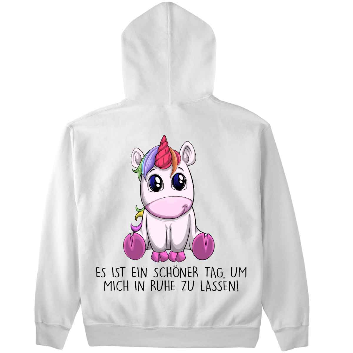 Ruhe Einhorn - Premium Hoodie Unisex Rückendruck