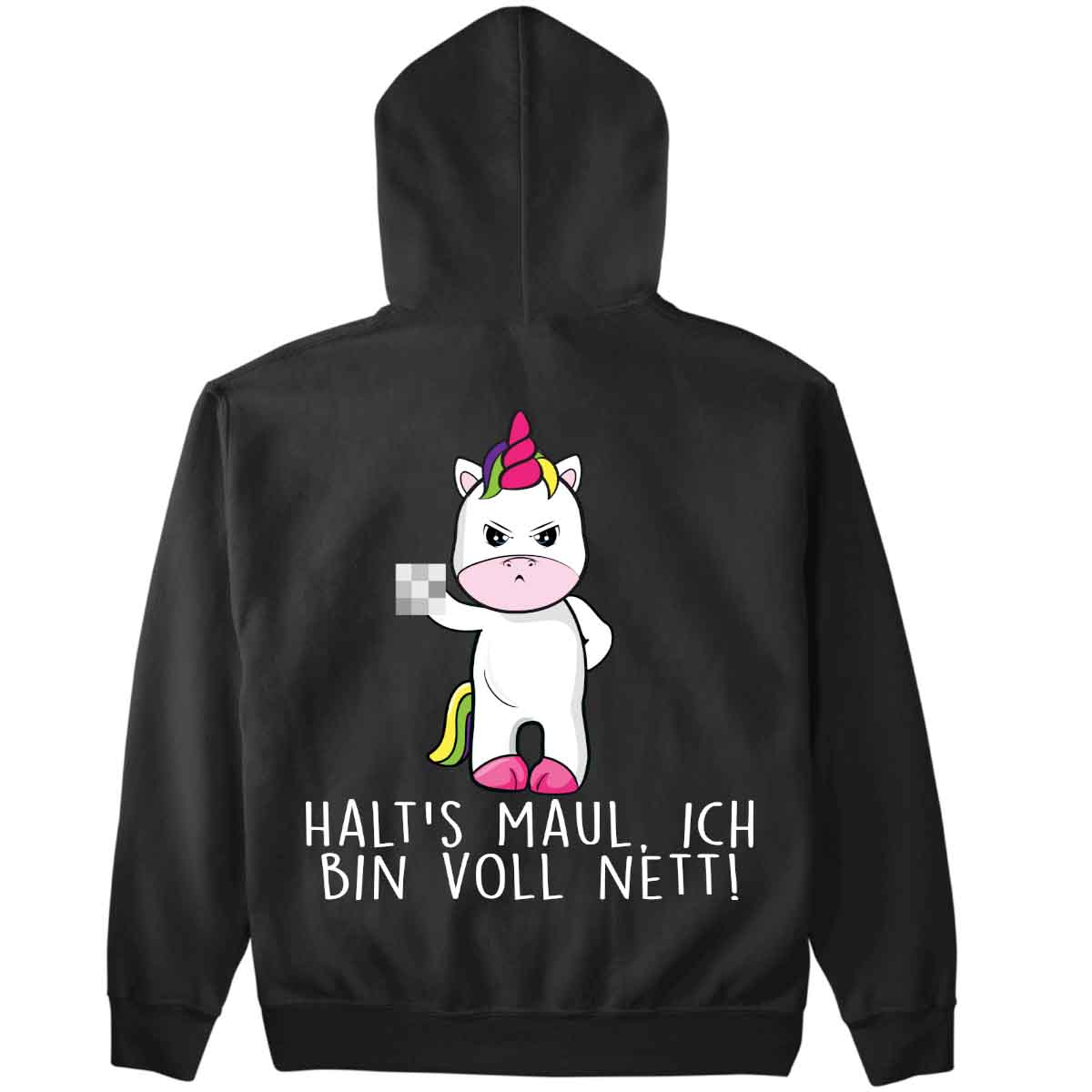Voll Nett Cute Einhorn - Premium Hoodie Unisex Rückendruck