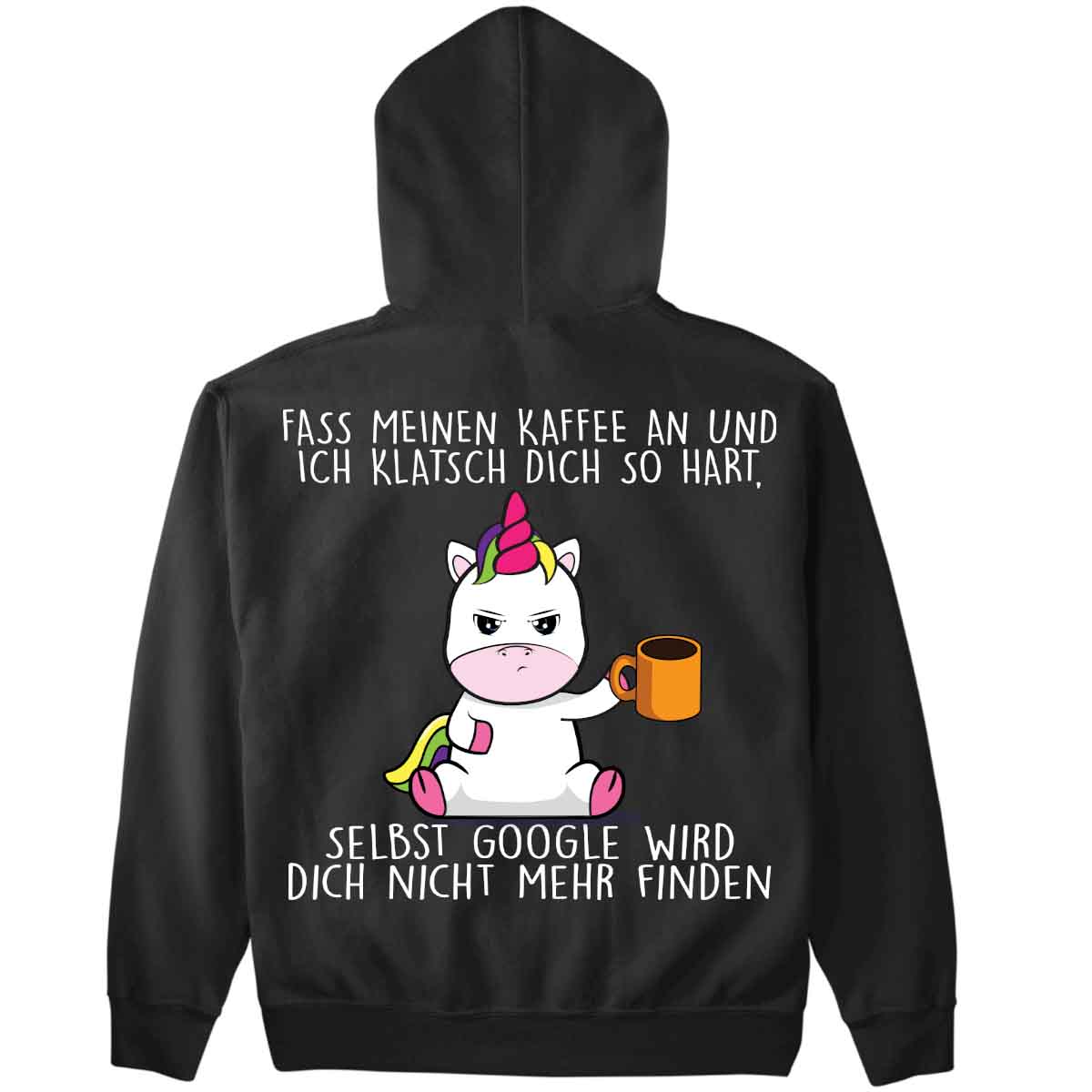Google Cute Einhorn - Hoodie Unisex Rückendruck