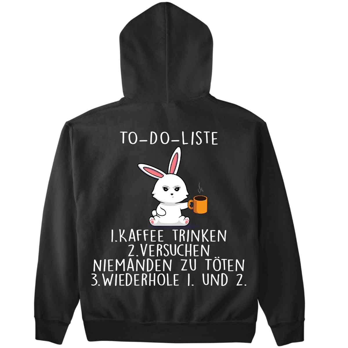 To-Do Bunny - Premium Hoodie Unisex Rückendruck