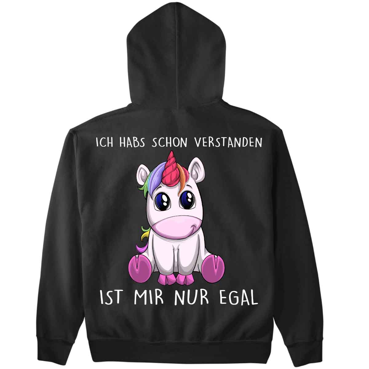 Verstanden Einhorn - Premium Hoodie Unisex Rückendruck