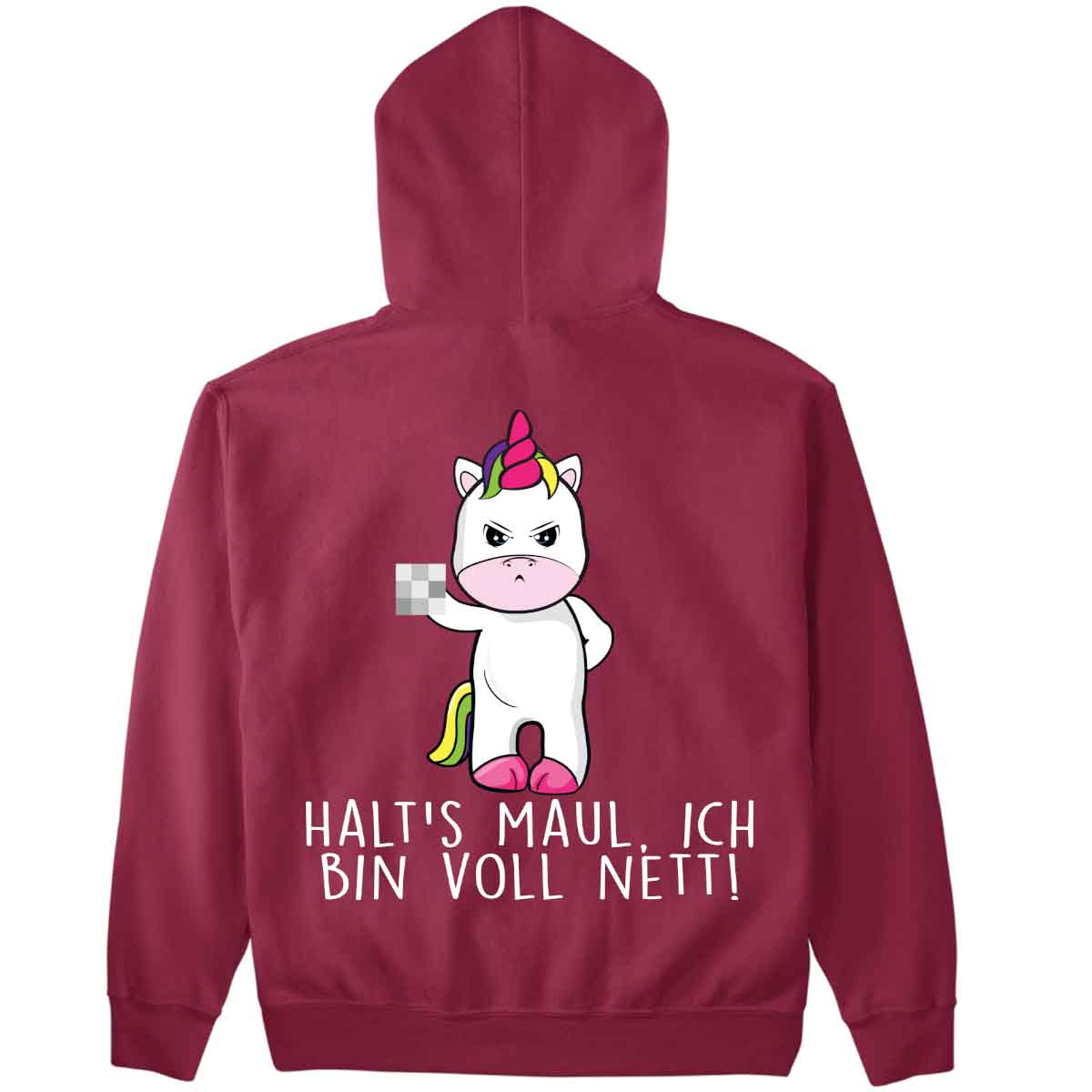 Voll Nett Cute Einhorn - Premium Hoodie Unisex Rückendruck
