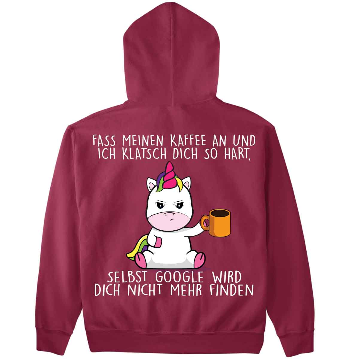 Google Cute Einhorn - Premium Hoodie Unisex Rückendruck