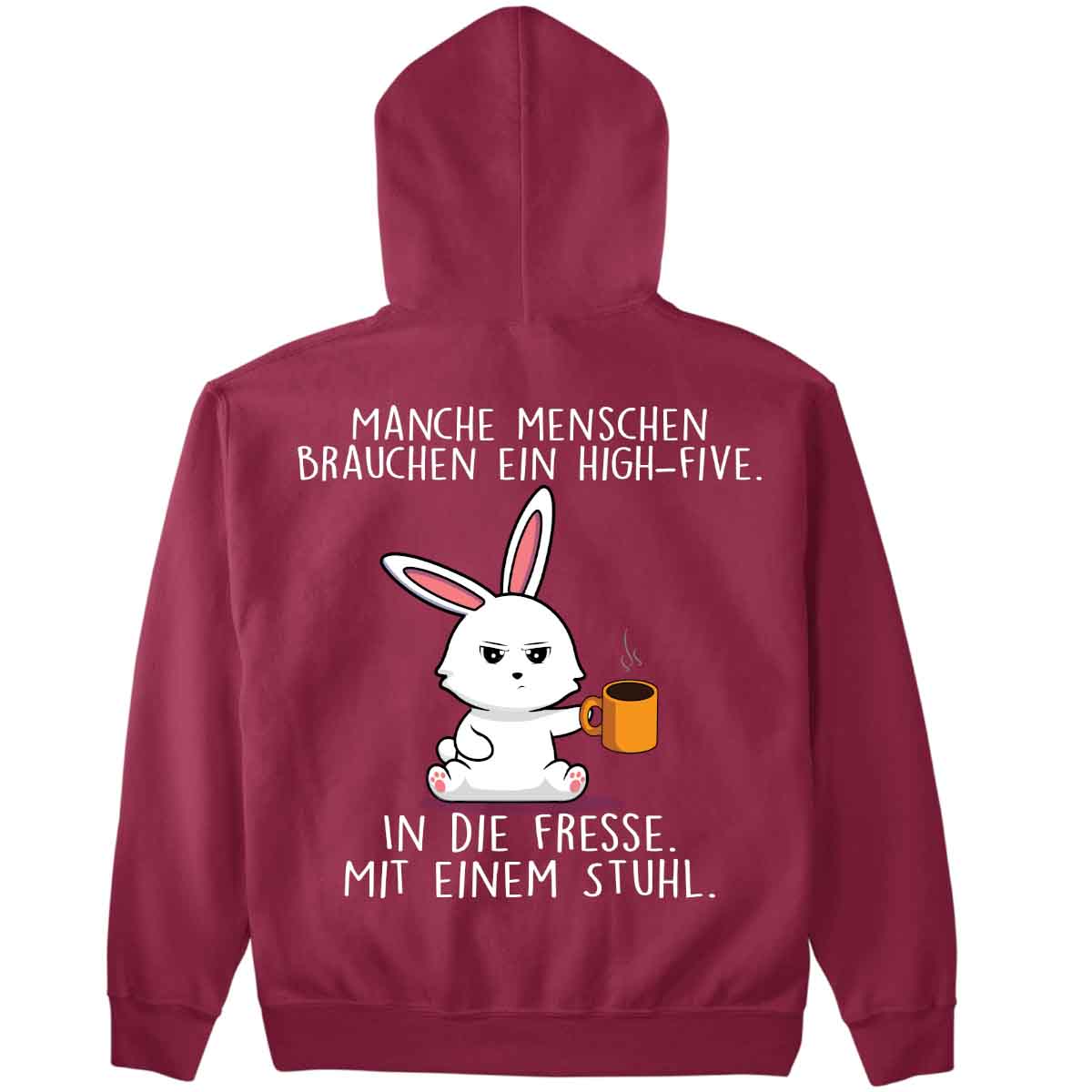 High-Five Bunny - Premium Hoodie Unisex Rückendruck