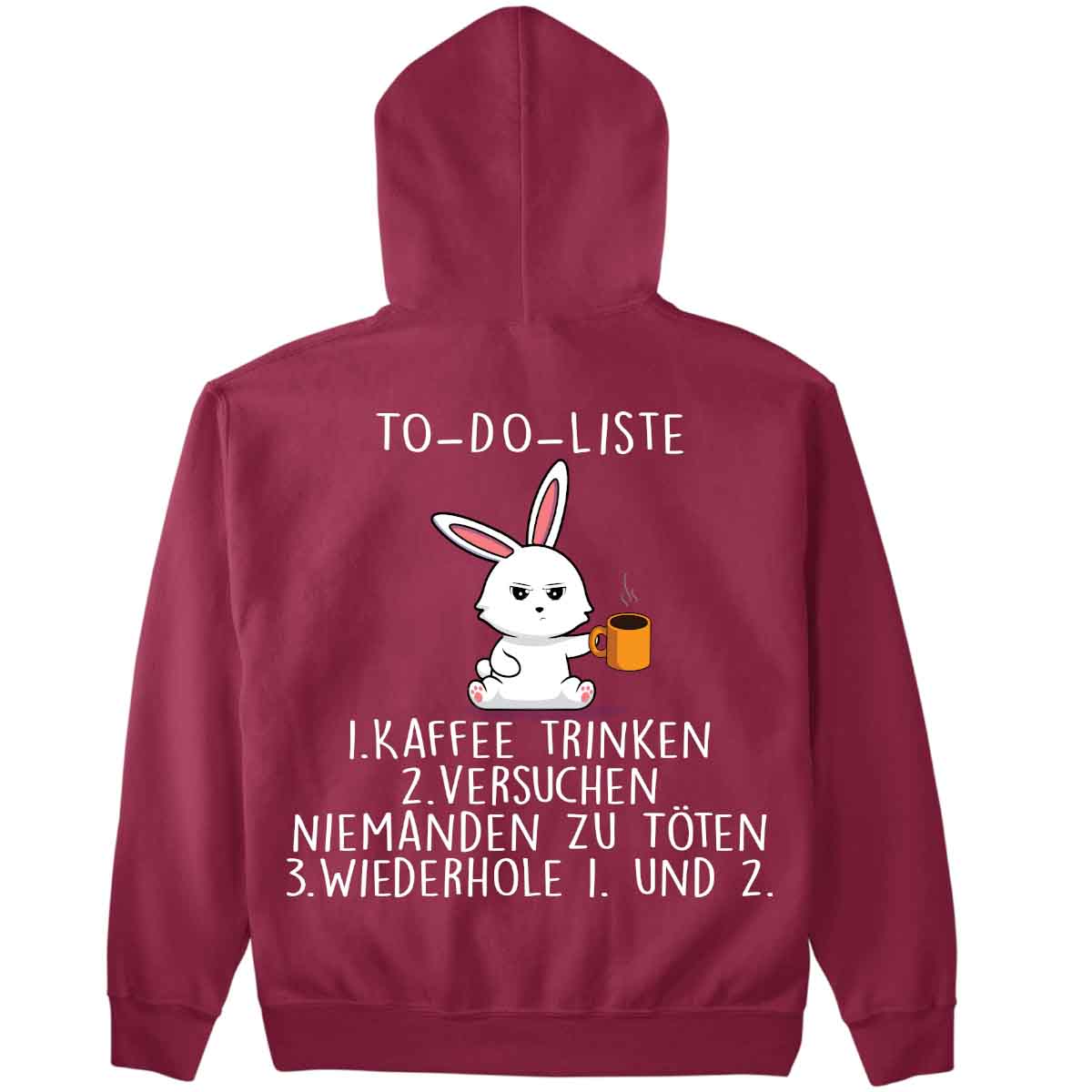 To-Do Bunny - Premium Hoodie Unisex Rückendruck