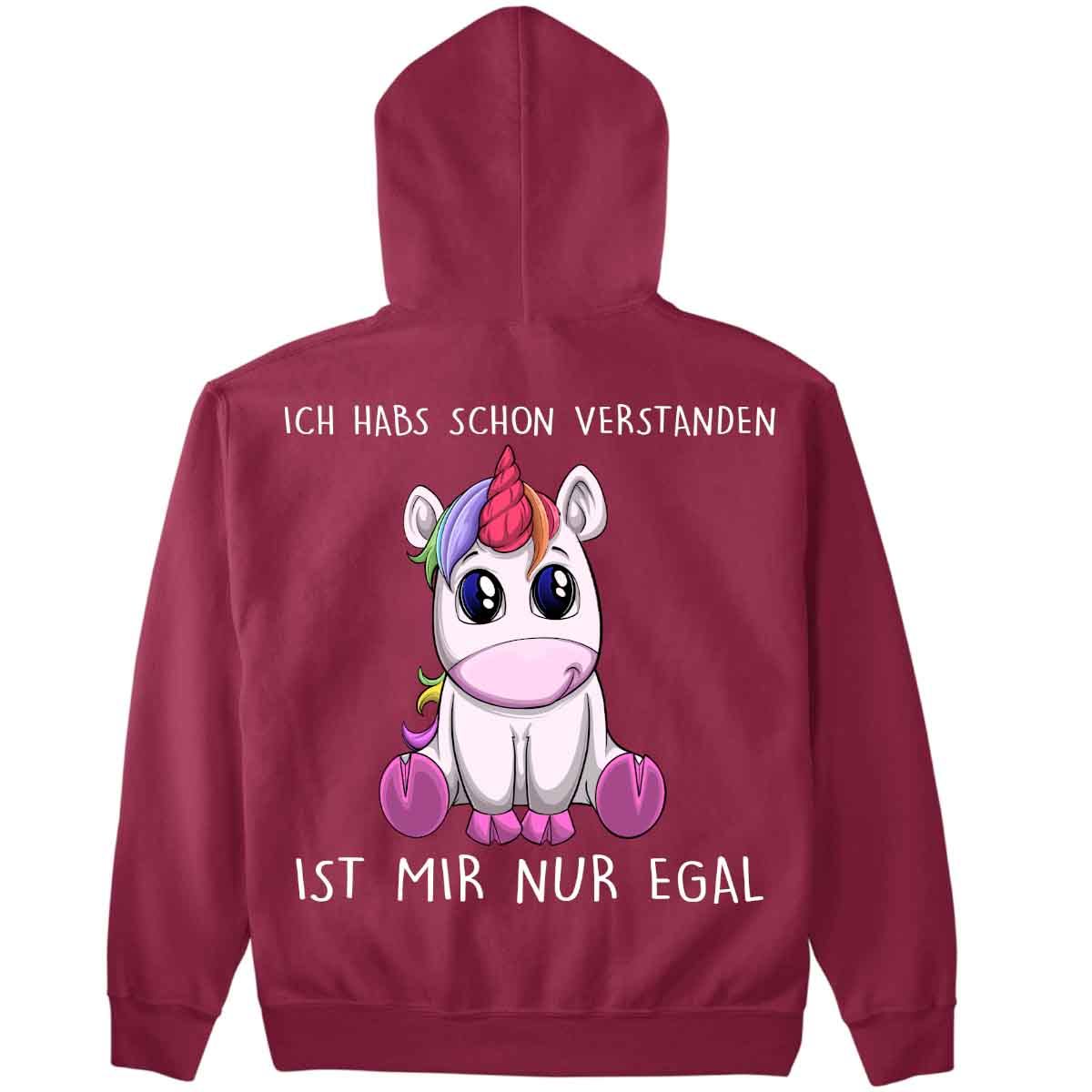 Verstanden Einhorn - Premium Hoodie Unisex Rückendruck
