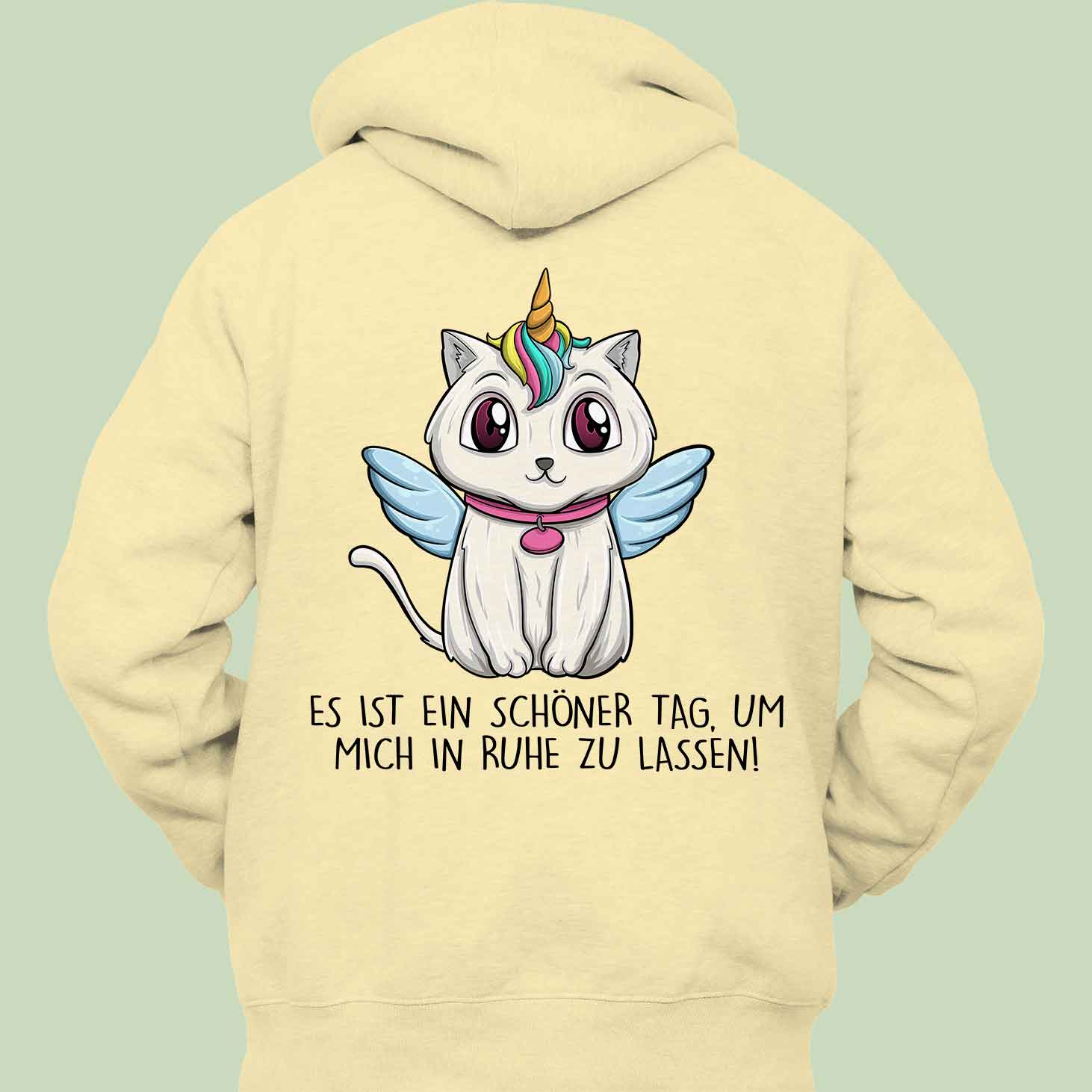 Ruhe Caticorn - Hoodie Unisex Rückendruck