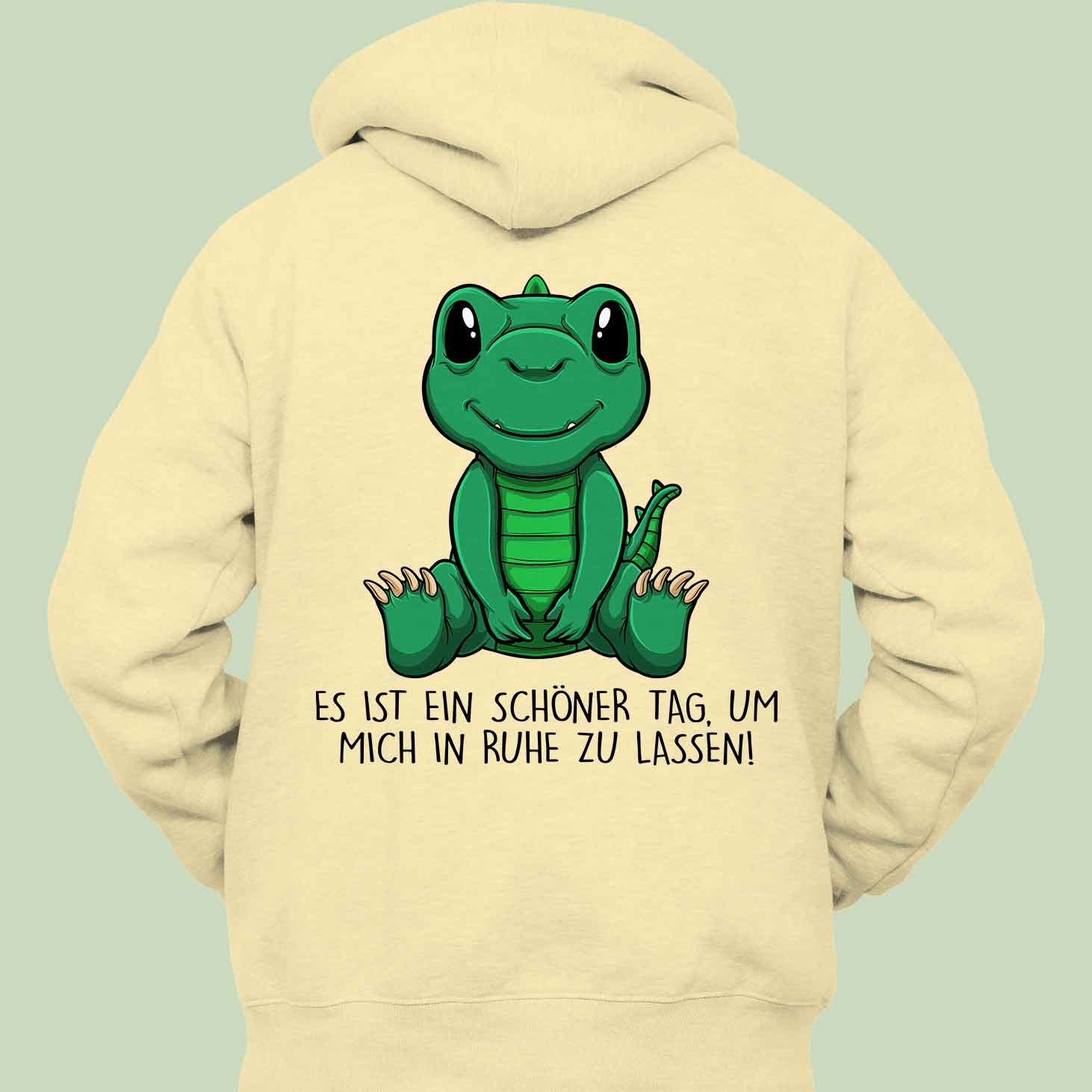 Ruhe Dinosaurier - Hoodie Unisex Rückendruck