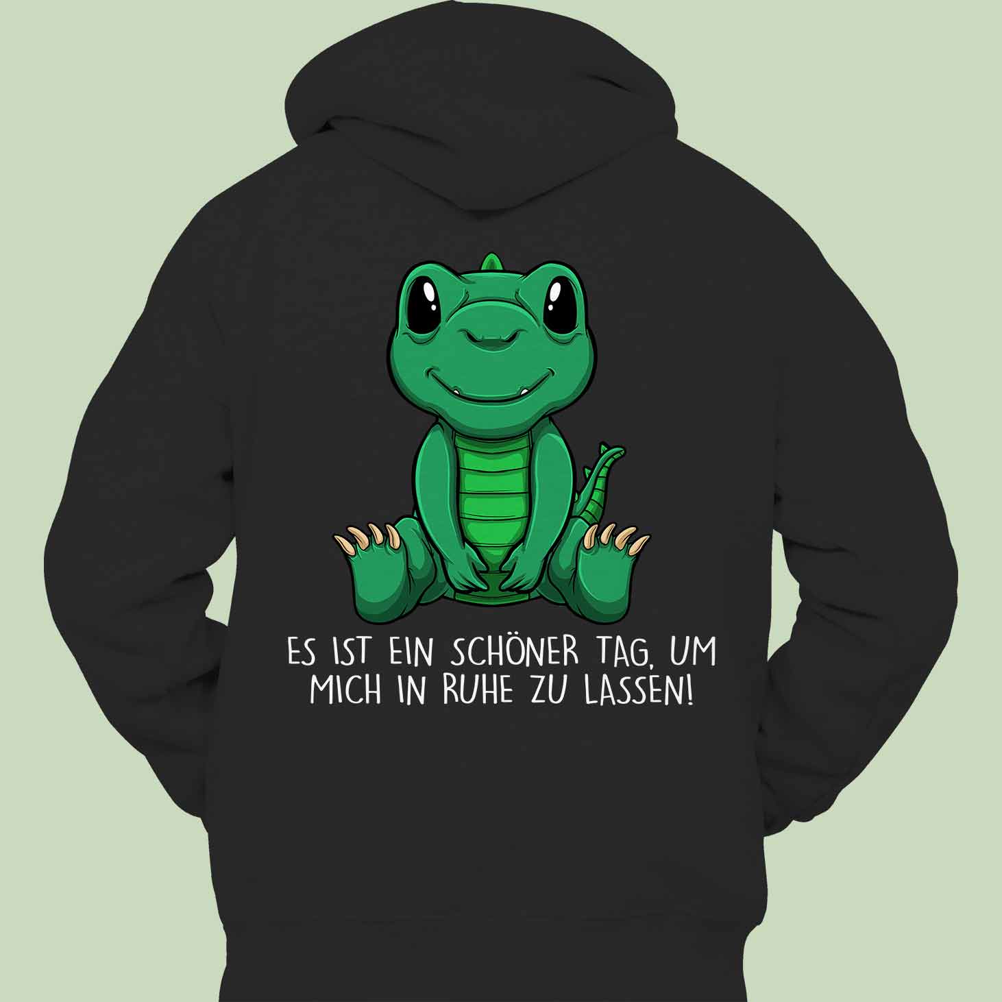 Ruhe Dinosaurier - Hoodie Unisex Rückendruck