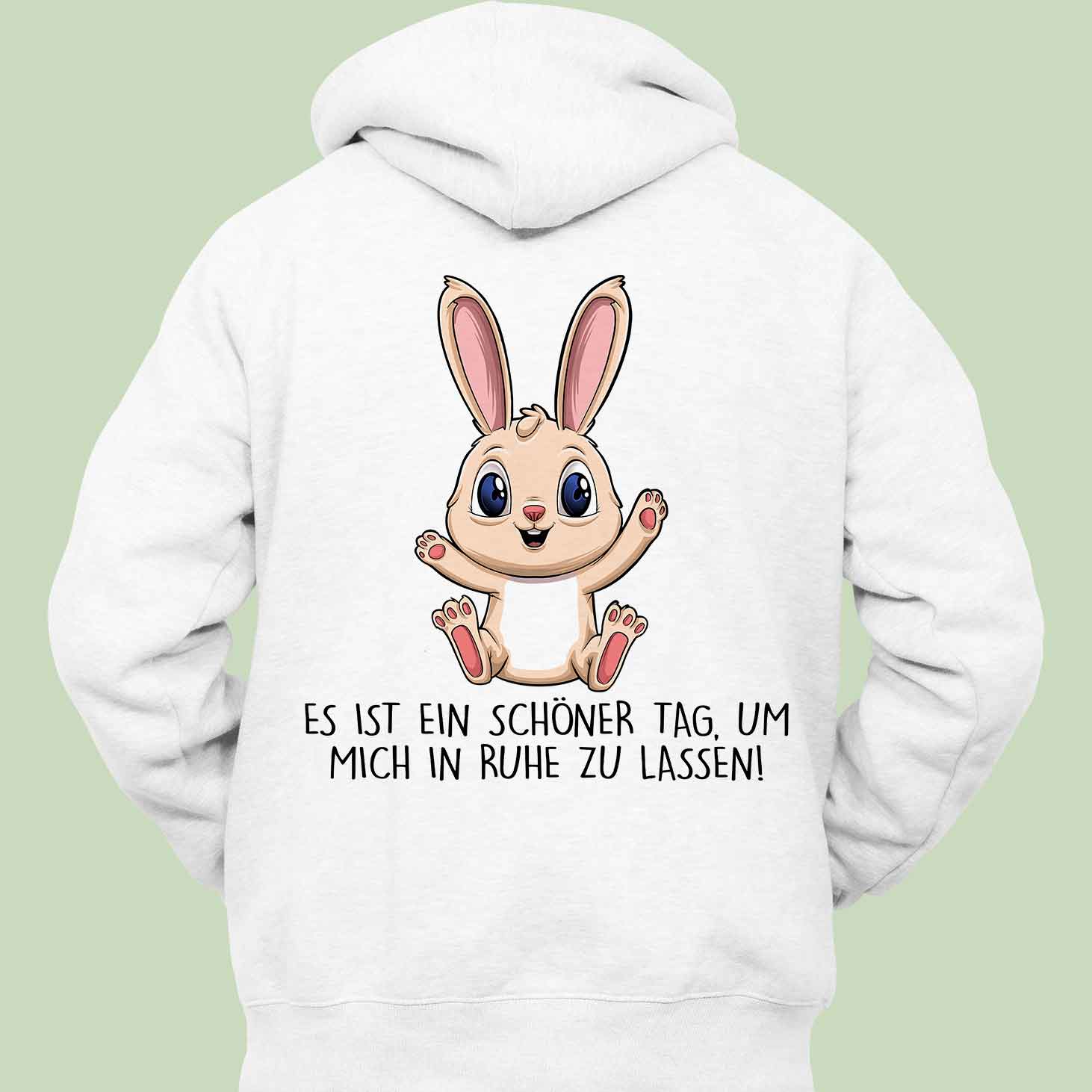 Ruhe Hase - Hoodie Unisex Rückendruck