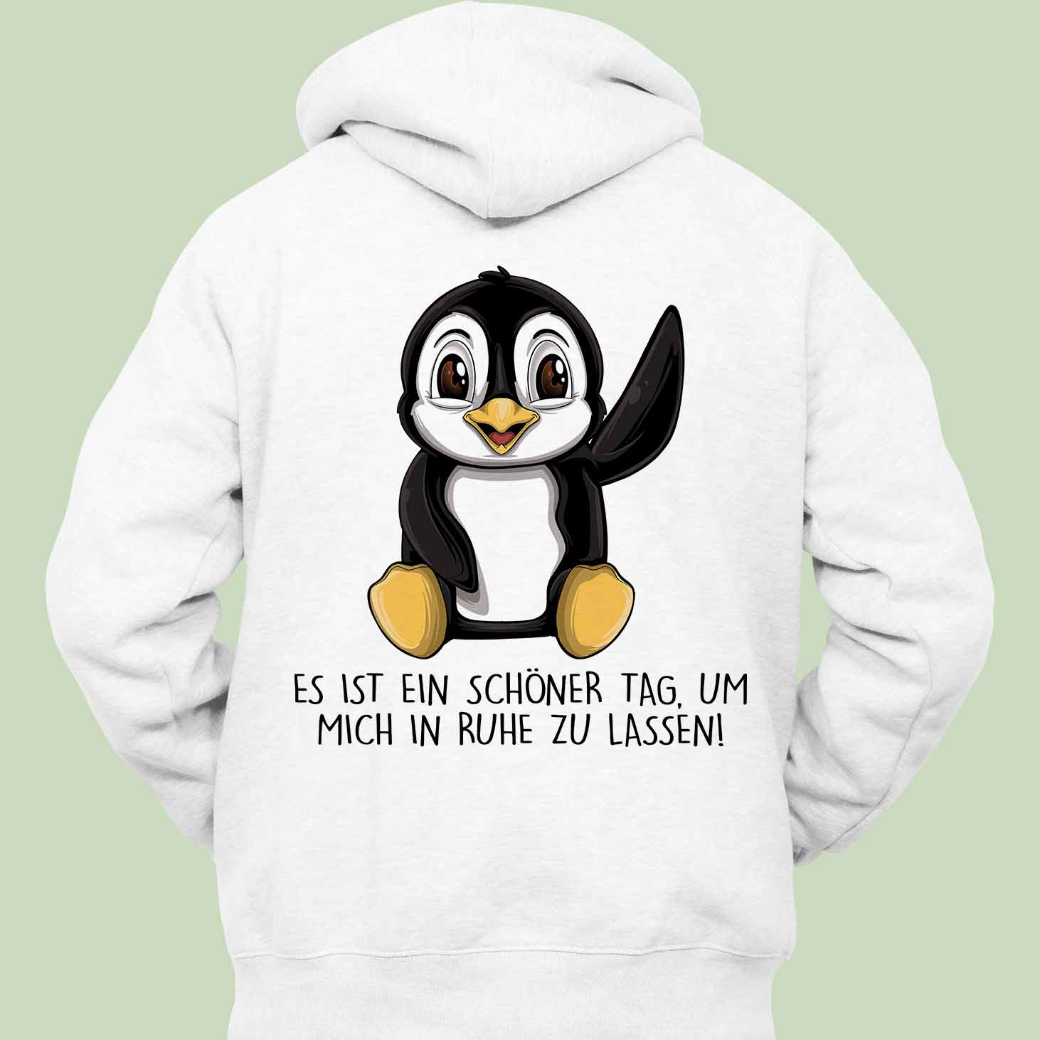 Ruhe Pinguin - Hoodie Unisex Rückendruck