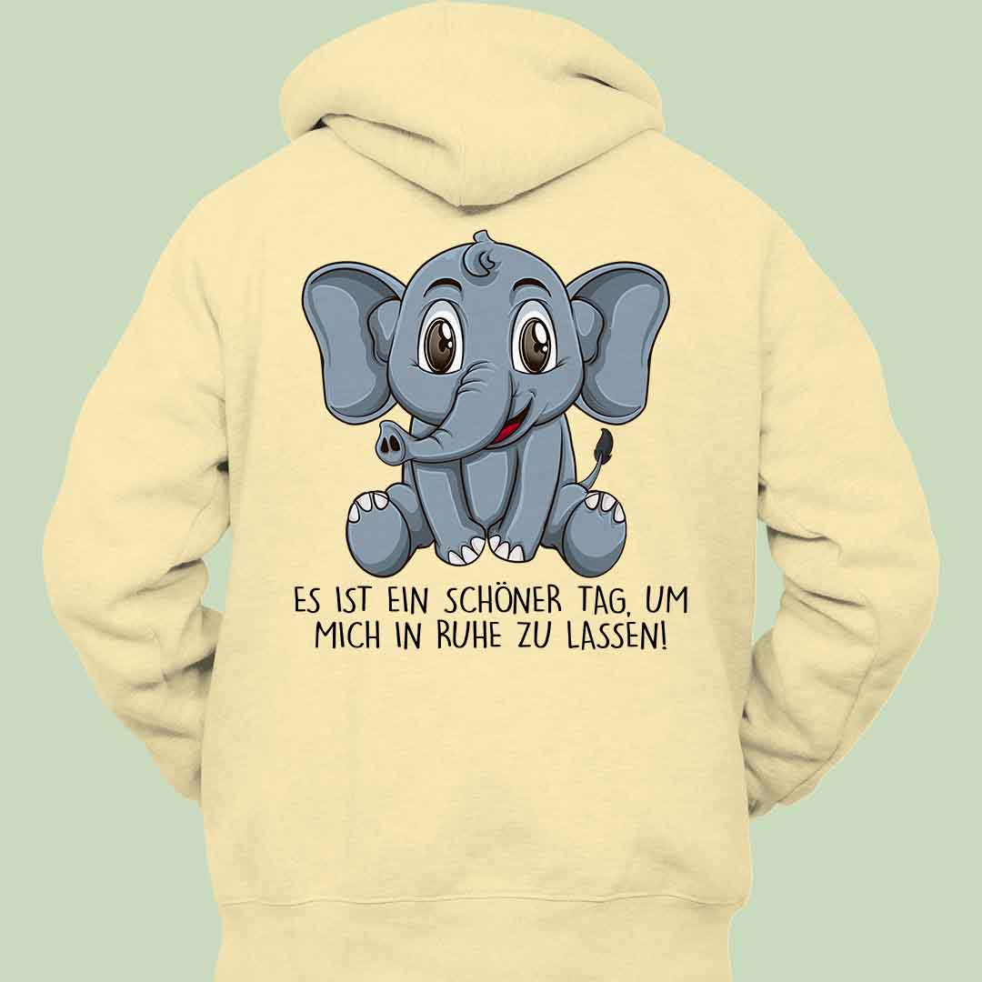 Ruhe Elefant - Hoodie Unisex Rückendruck