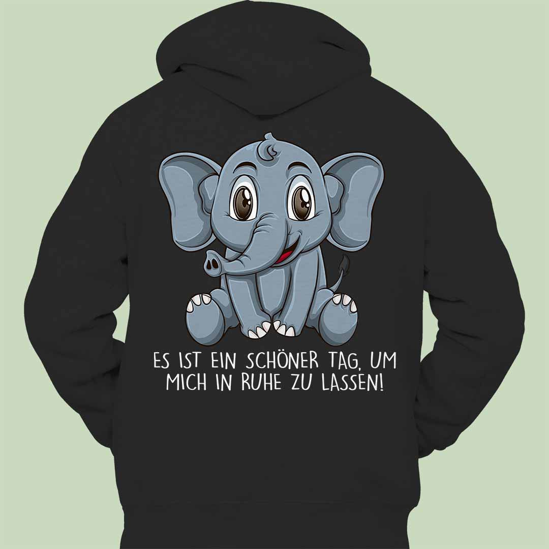 Ruhe Elefant - Hoodie Unisex Rückendruck