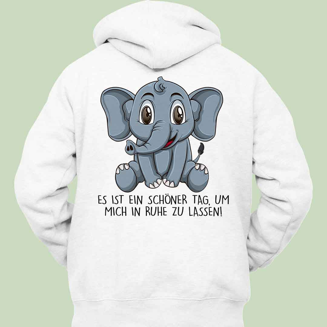 Ruhe Elefant - Hoodie Unisex Rückendruck