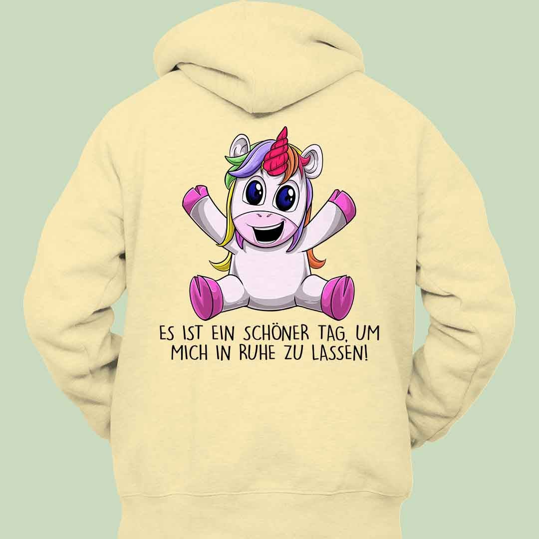Ruhe Unicorn - Hoodie Unisex Rückendruck